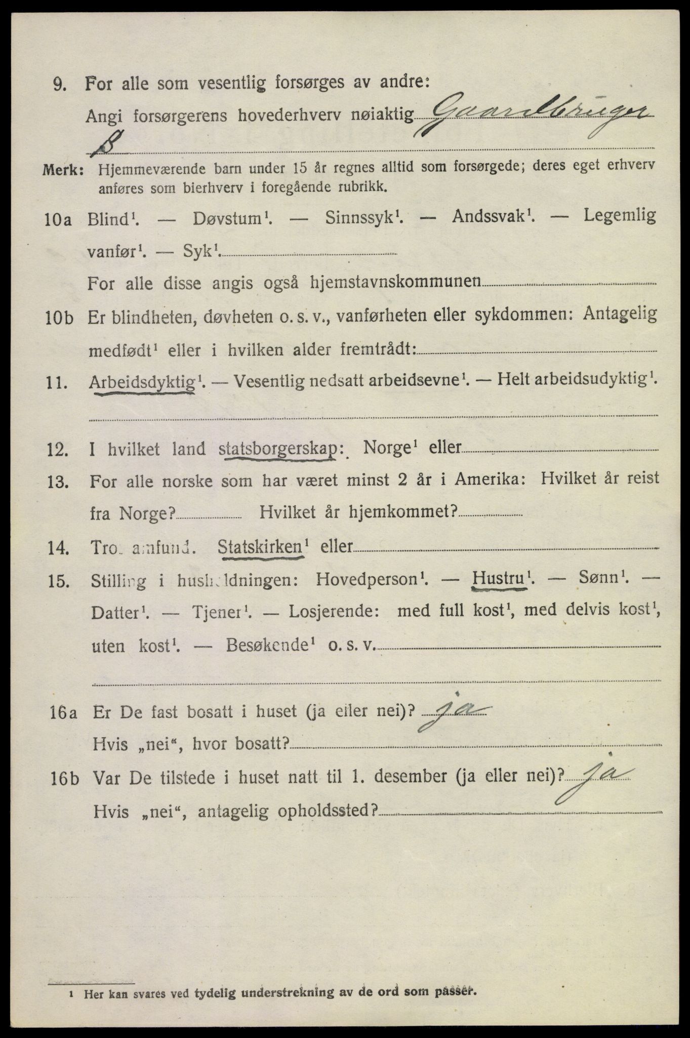 SAKO, 1920 census for Krødsherad, 1920, p. 5238