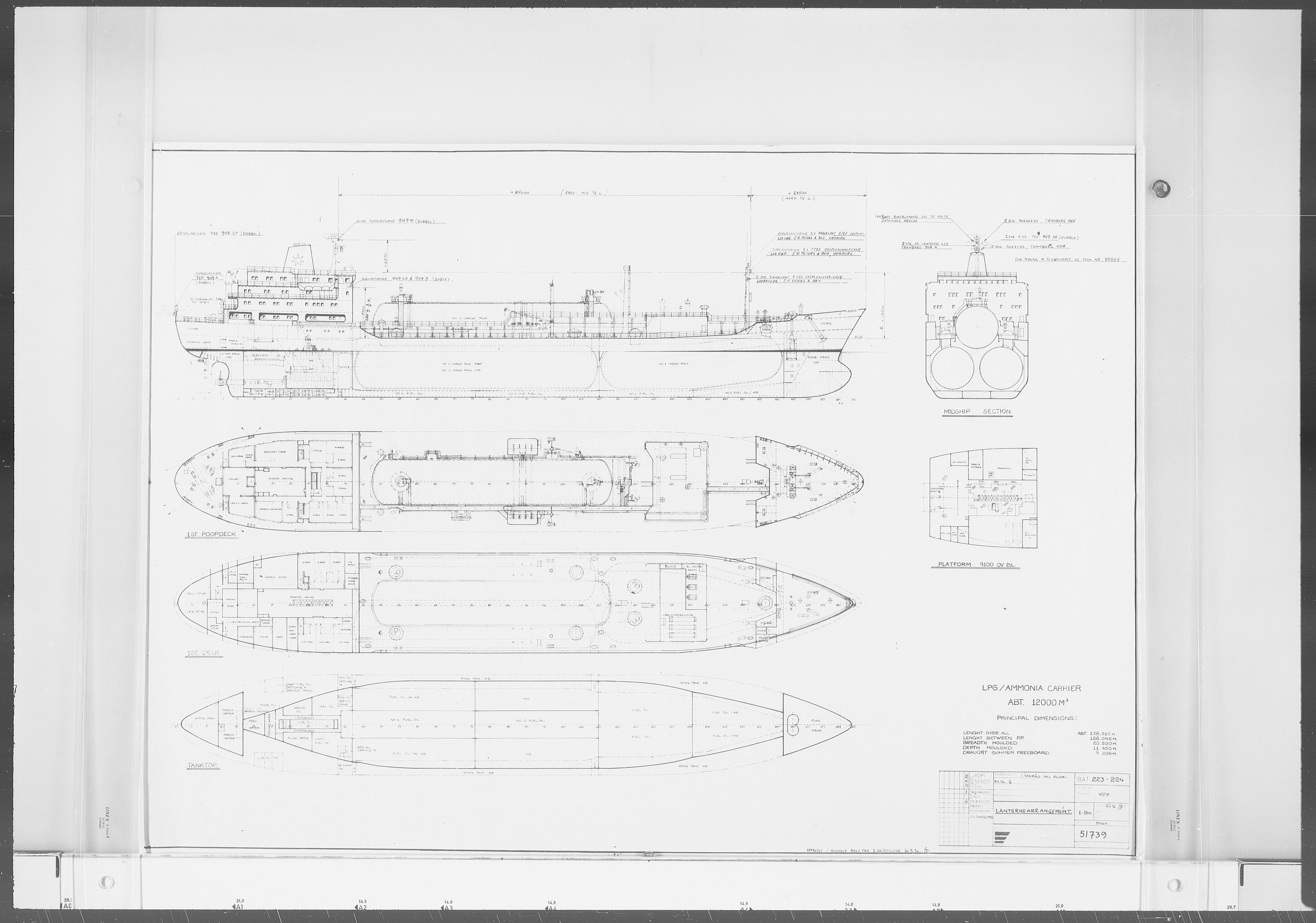 Kristiansand Mekaniske Verksted, AV/SAK-D/0612/G/Ga/L0008: 36 mm mikrofilmruller, reprofoto av skipstegninger, byggenr. 222-229, p. 510