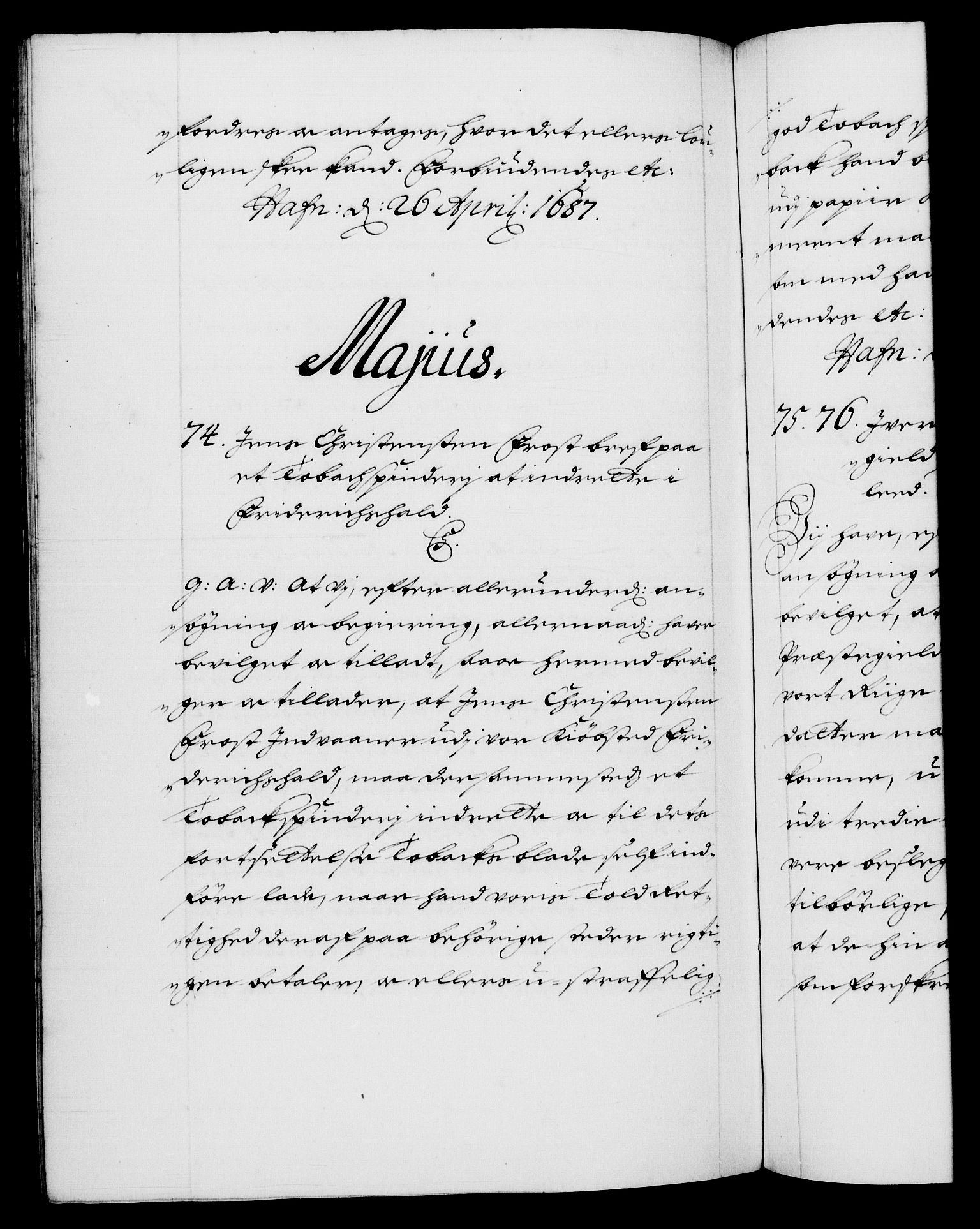 Danske Kanselli 1572-1799, AV/RA-EA-3023/F/Fc/Fca/Fcaa/L0014: Norske registre (mikrofilm), 1685-1687, p. 478b