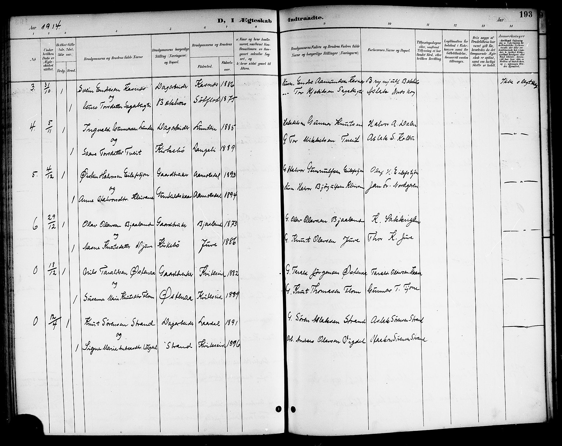 Kviteseid kirkebøker, SAKO/A-276/G/Ga/L0002: Parish register (copy) no. I 2, 1893-1918, p. 193