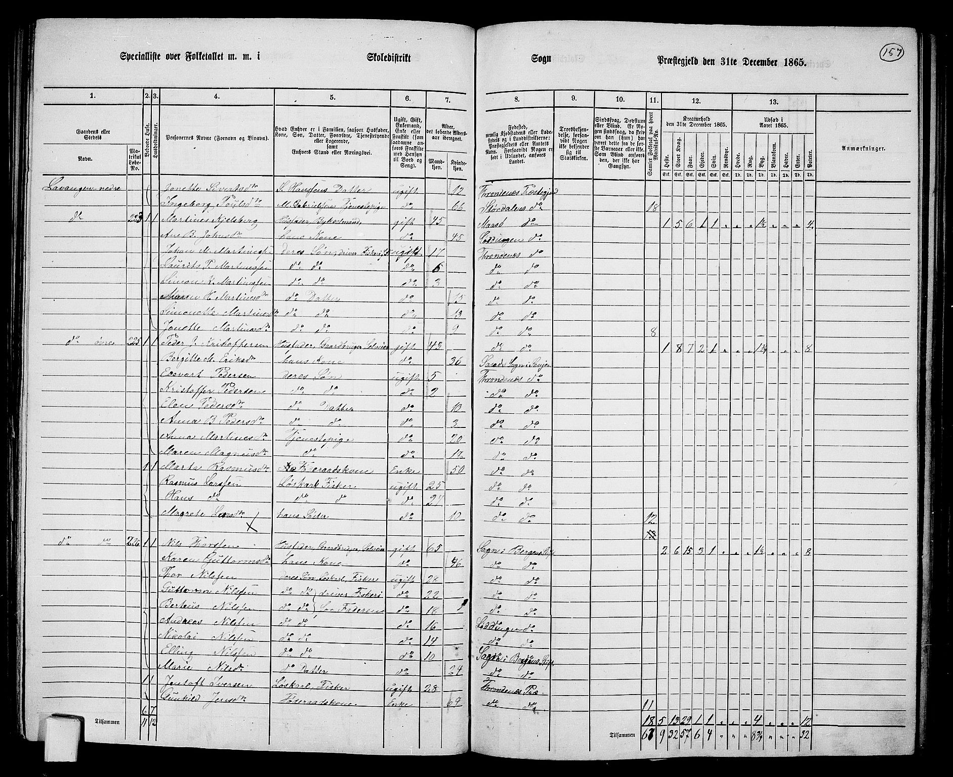 RA, 1865 census for Trondenes, 1865, p. 46