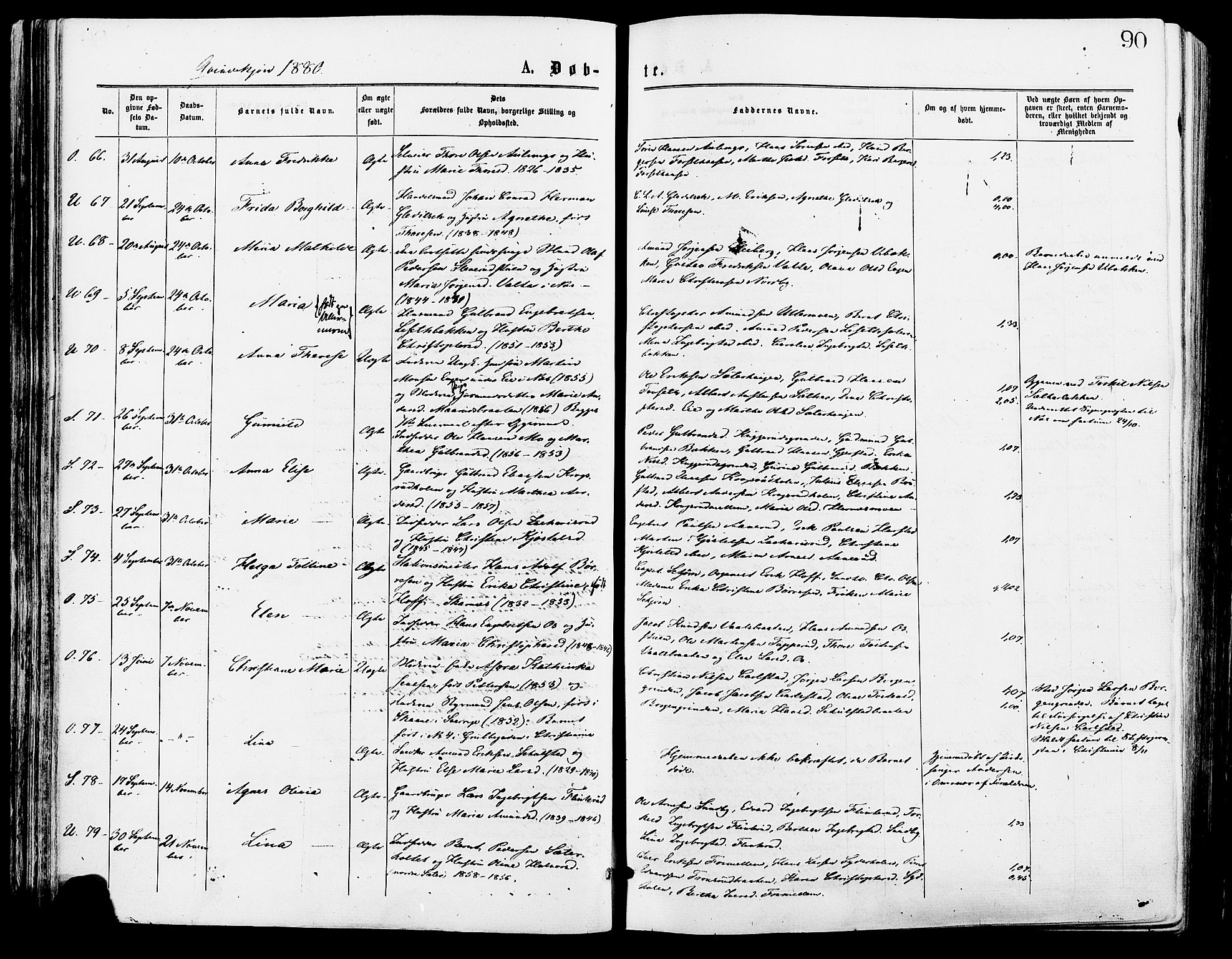 Sør-Odal prestekontor, AV/SAH-PREST-030/H/Ha/Haa/L0005: Parish register (official) no. 5, 1876-1885, p. 90