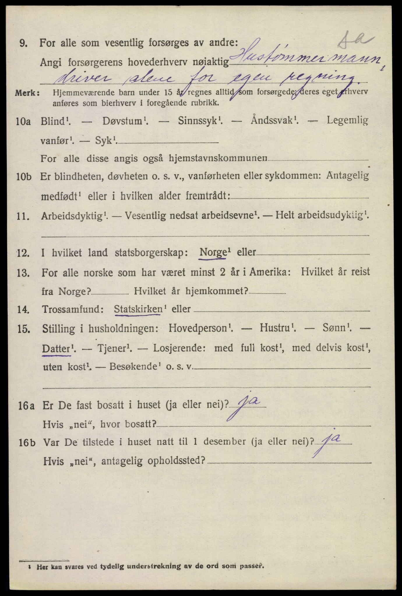 SAKO, 1920 census for Lardal, 1920, p. 2032