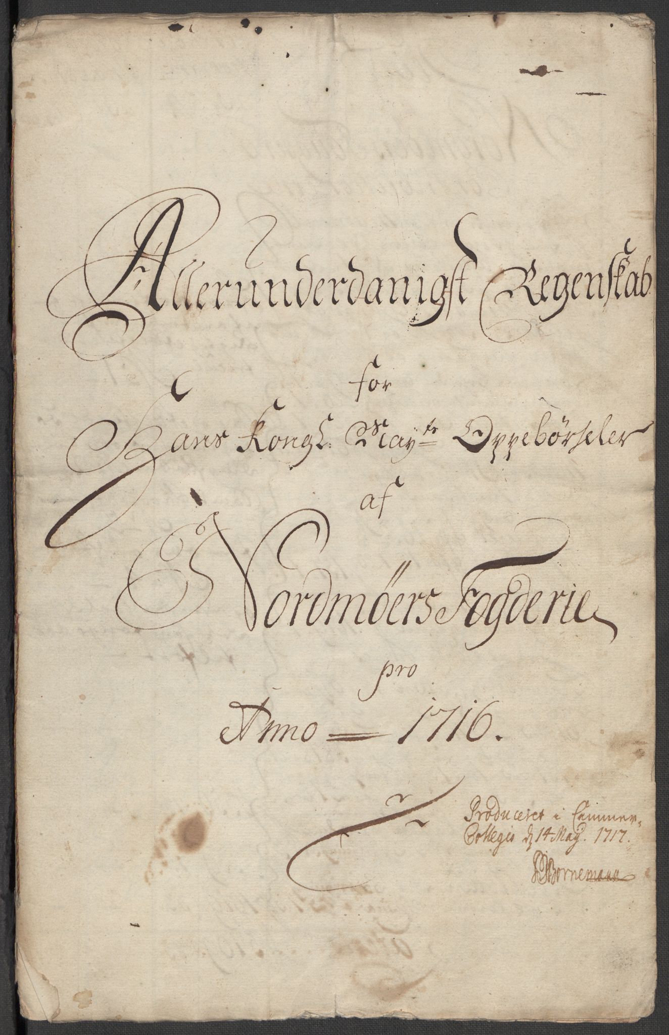 Rentekammeret inntil 1814, Reviderte regnskaper, Fogderegnskap, RA/EA-4092/R56/L3749: Fogderegnskap Nordmøre, 1716, p. 4