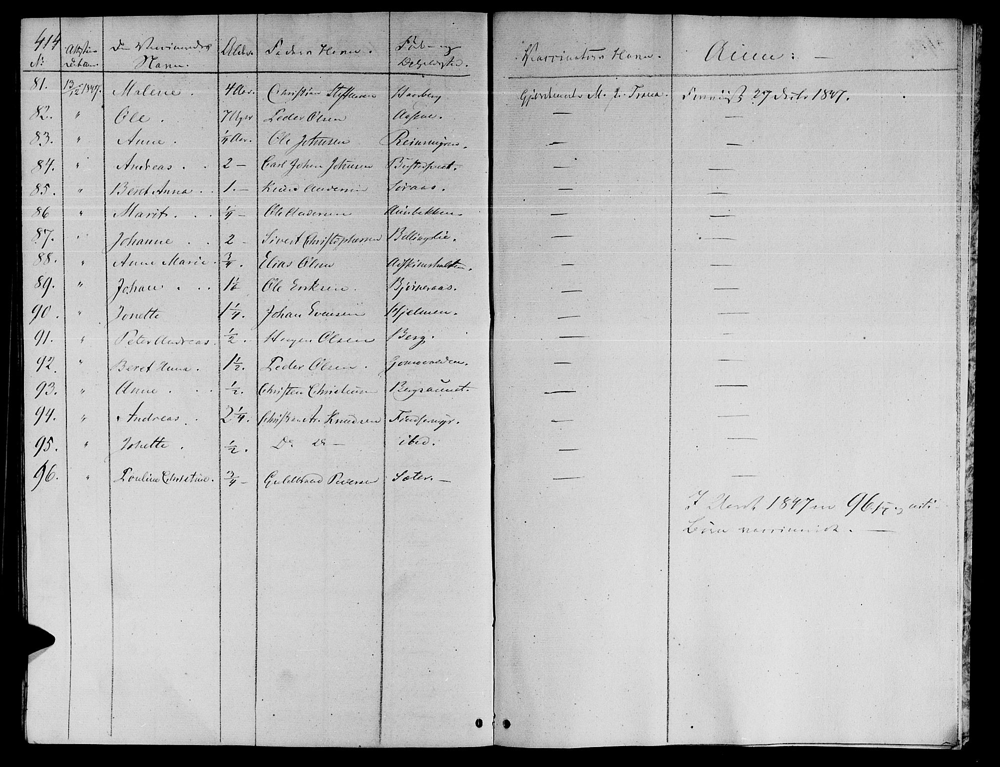 Ministerialprotokoller, klokkerbøker og fødselsregistre - Sør-Trøndelag, SAT/A-1456/646/L0610: Parish register (official) no. 646A08, 1837-1847, p. 414