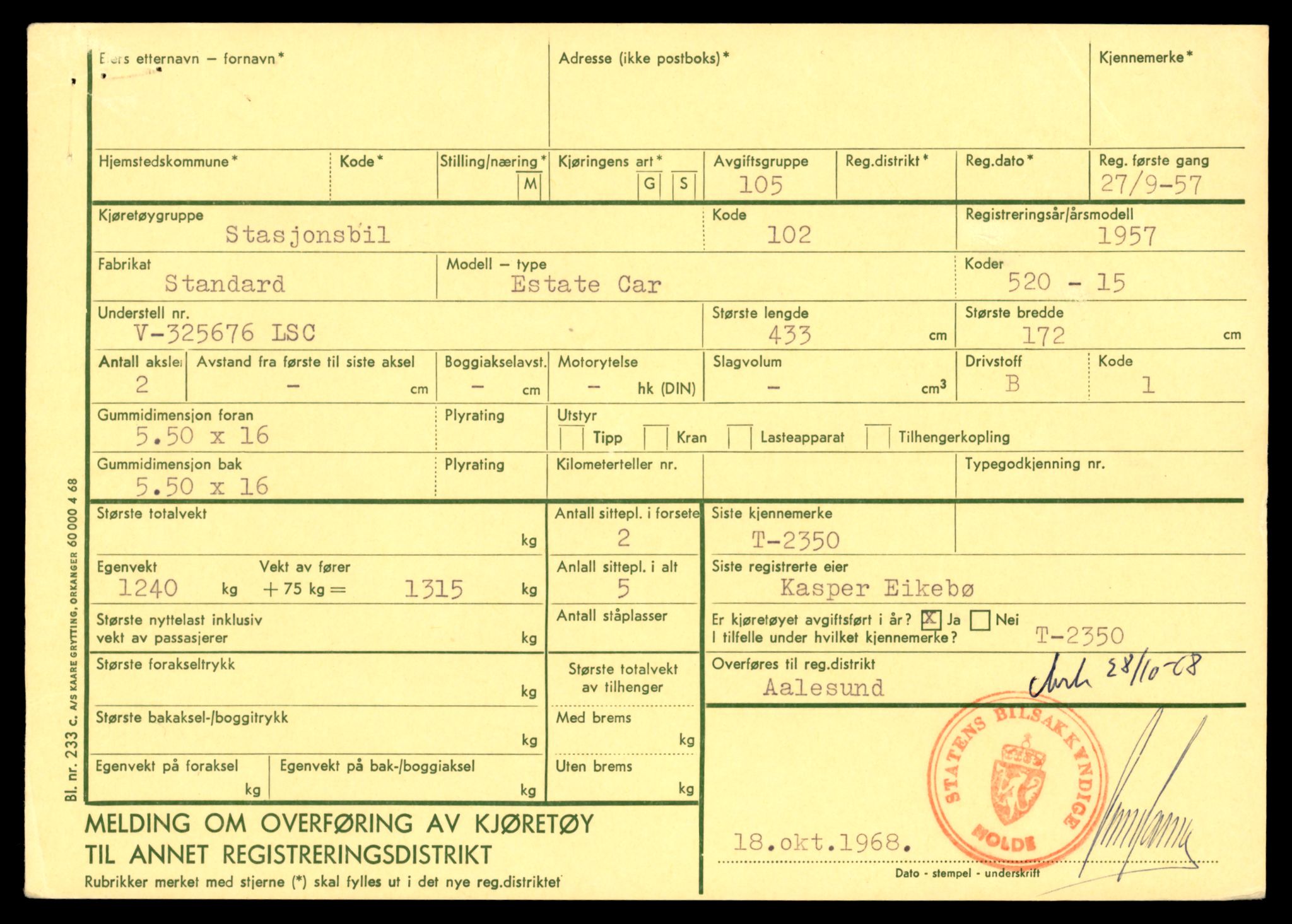 Møre og Romsdal vegkontor - Ålesund trafikkstasjon, AV/SAT-A-4099/F/Fe/L0017: Registreringskort for kjøretøy T 1985 - T 10090, 1927-1998, p. 517