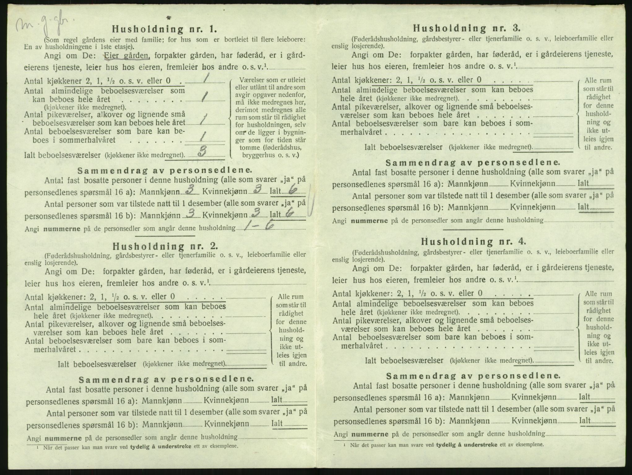 SAK, 1920 census for Kvinesdal, 1920, p. 1348