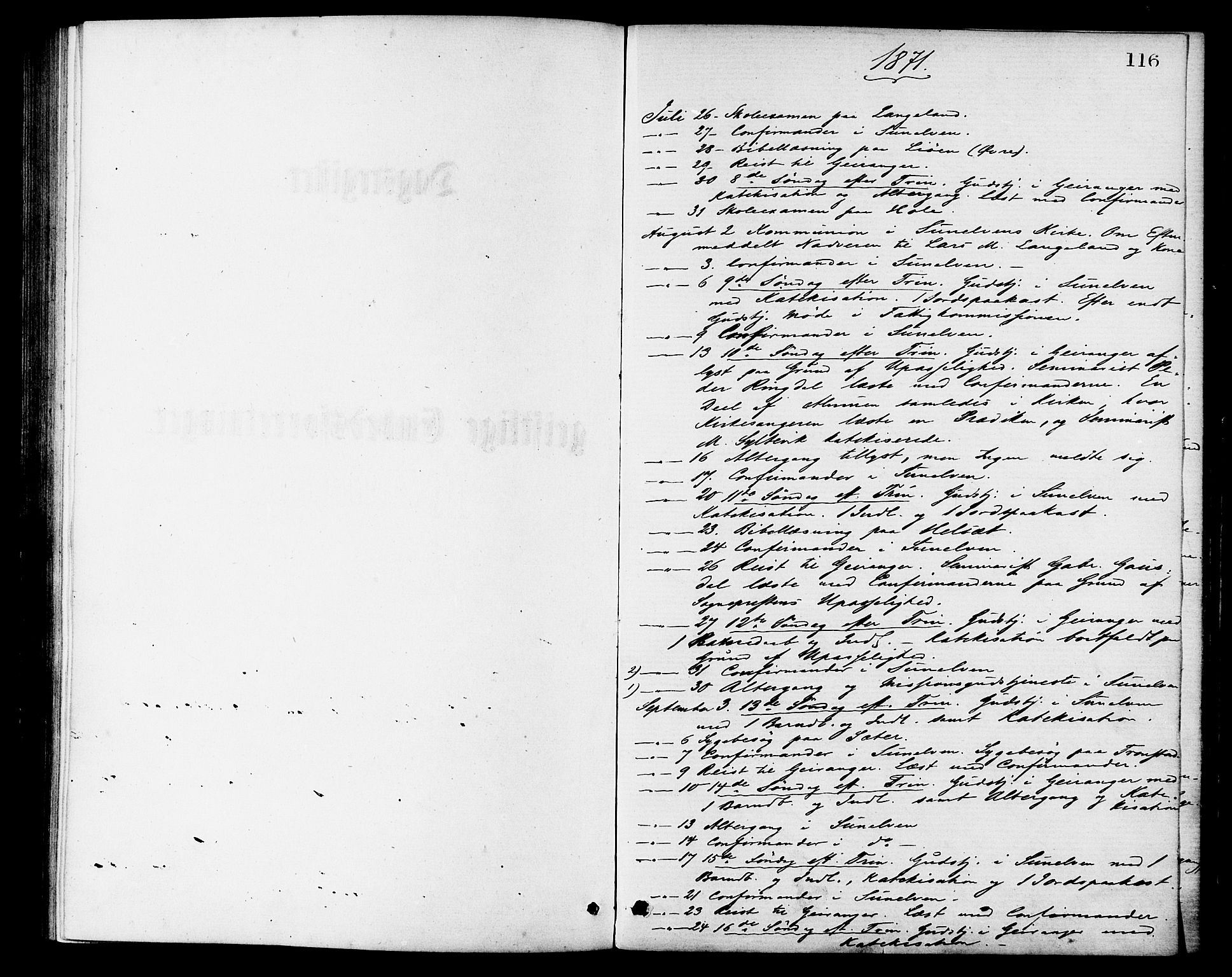 Ministerialprotokoller, klokkerbøker og fødselsregistre - Møre og Romsdal, SAT/A-1454/517/L0227: Parish register (official) no. 517A07, 1870-1886, p. 116