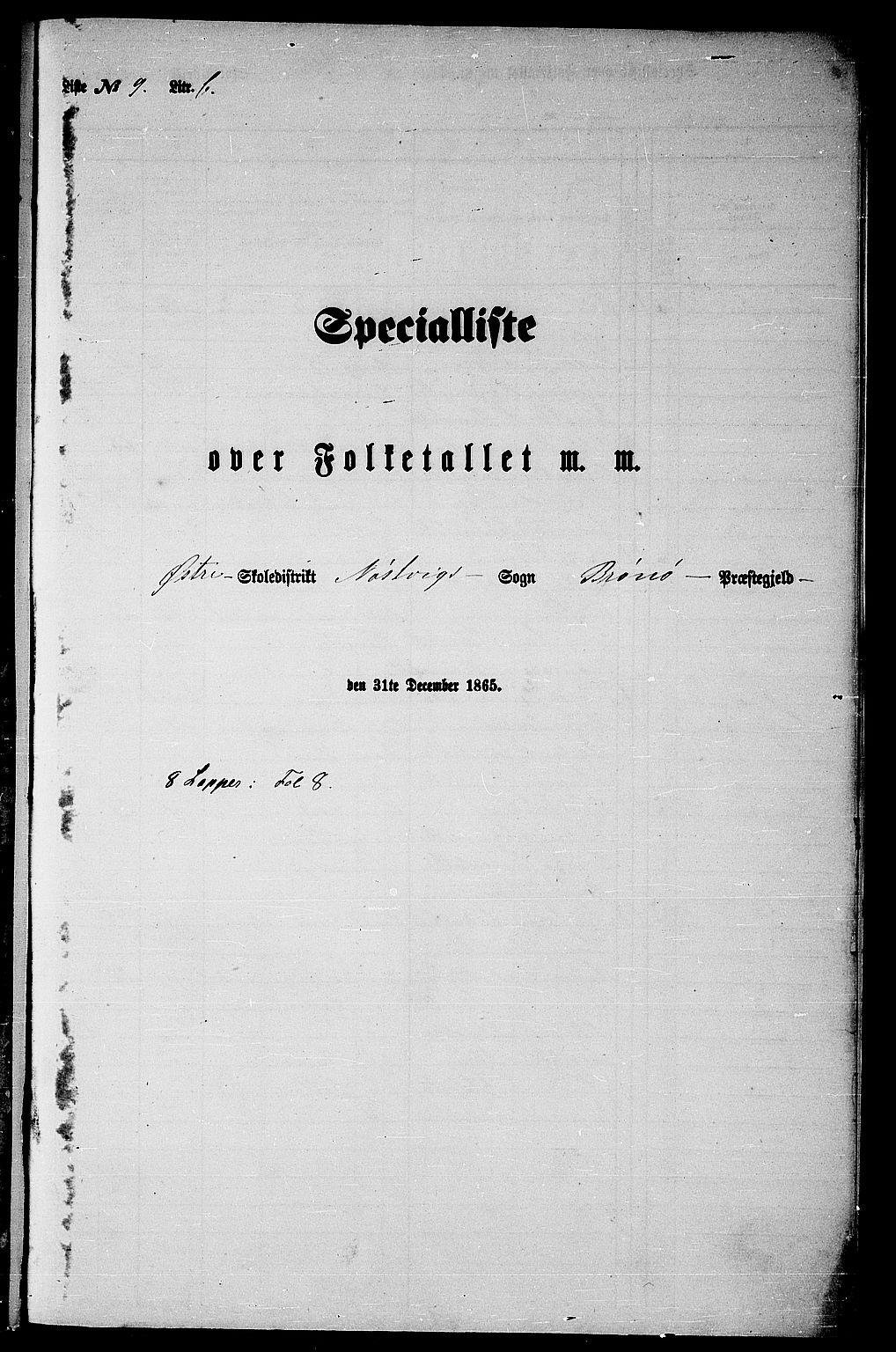 RA, 1865 census for Brønnøy, 1865, p. 206