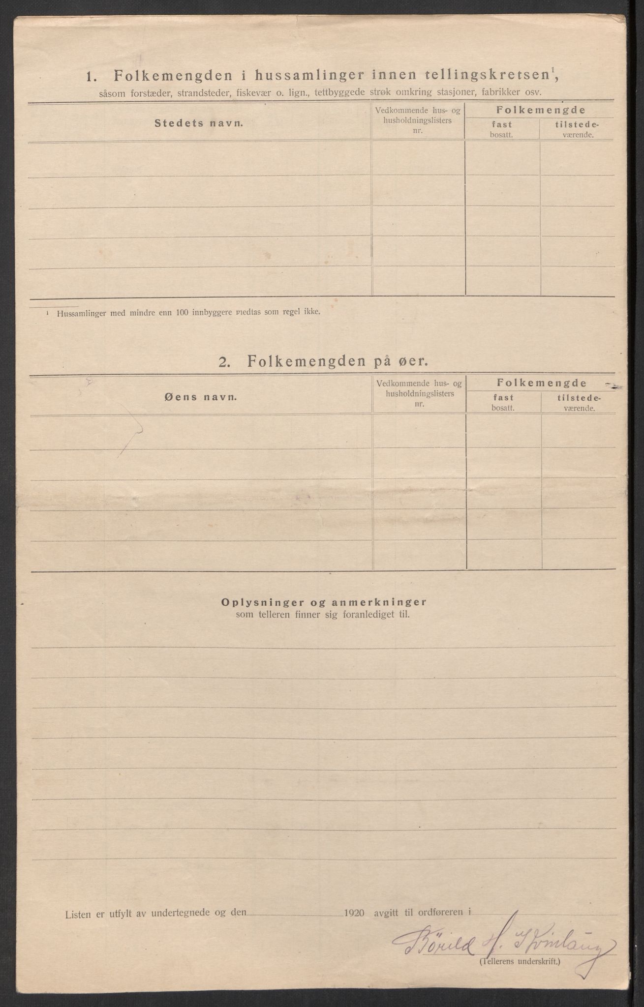 SAK, 1920 census for Fjotland, 1920, p. 9