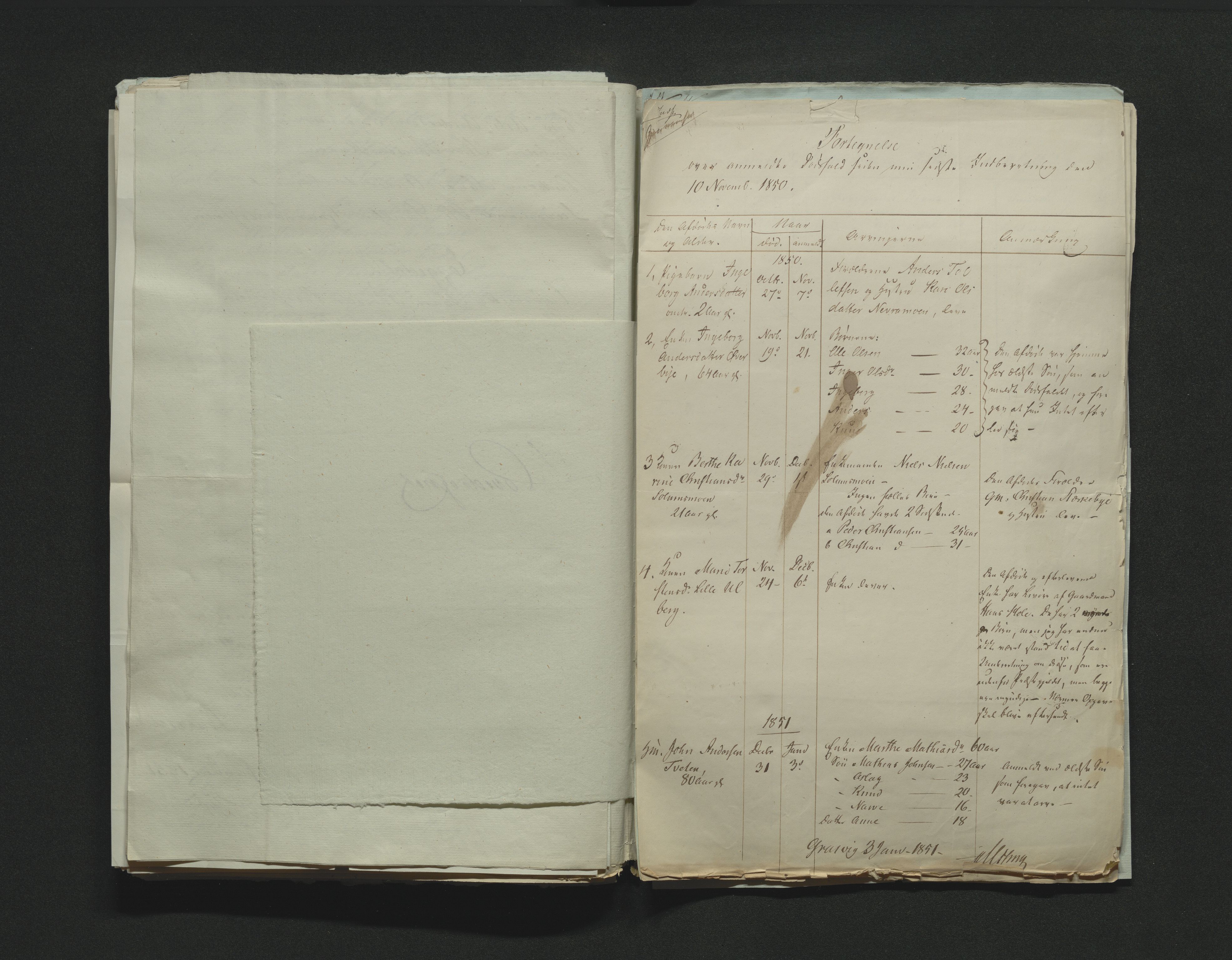 Eiker, Modum og Sigdal sorenskriveri, AV/SAKO-A-123/H/Ha/Hab/L0008: Dødsfallsmeldinger, 1850-1853