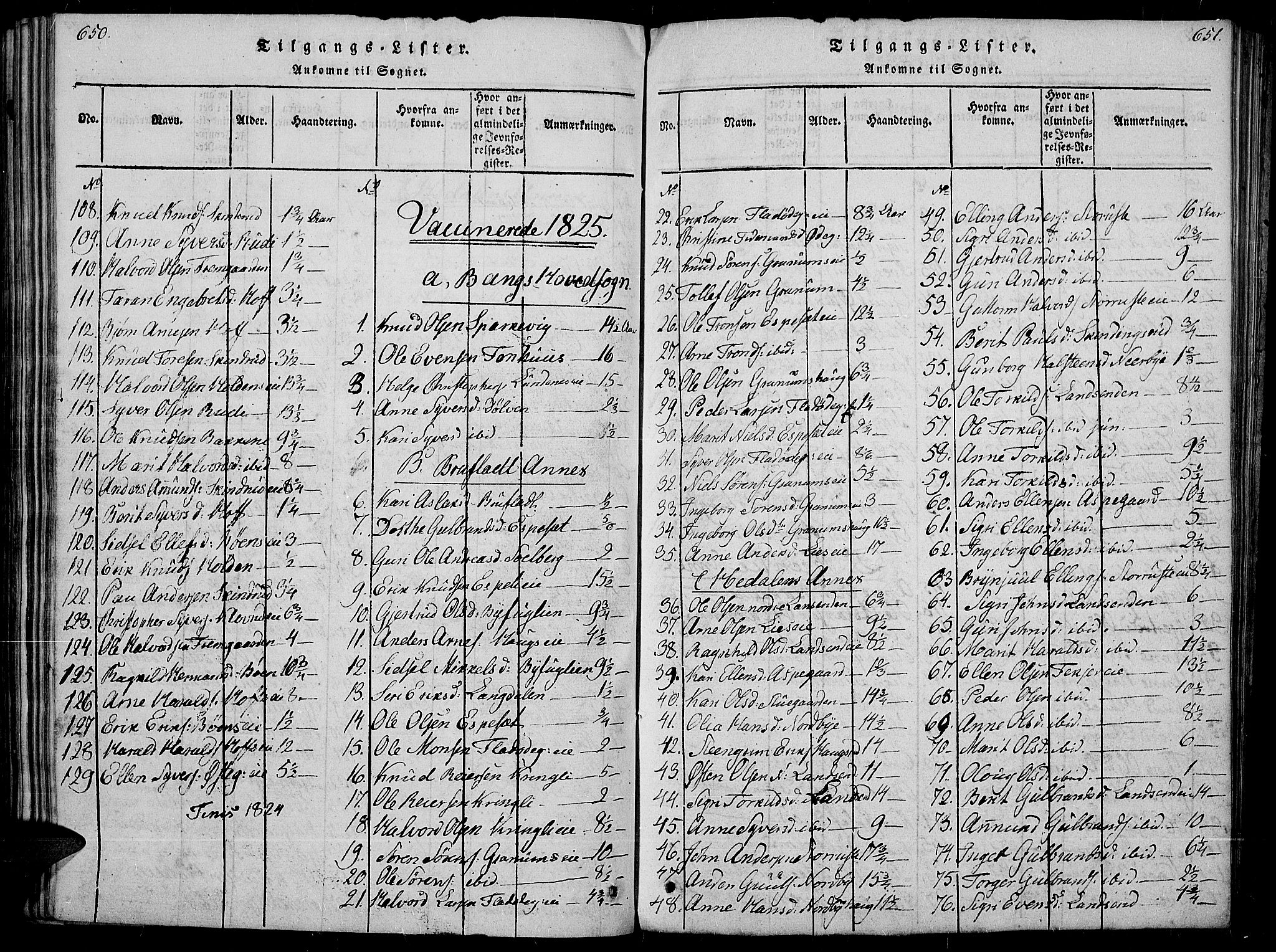 Sør-Aurdal prestekontor, SAH/PREST-128/H/Ha/Haa/L0002: Parish register (official) no. 2, 1815-1840, p. 650-651