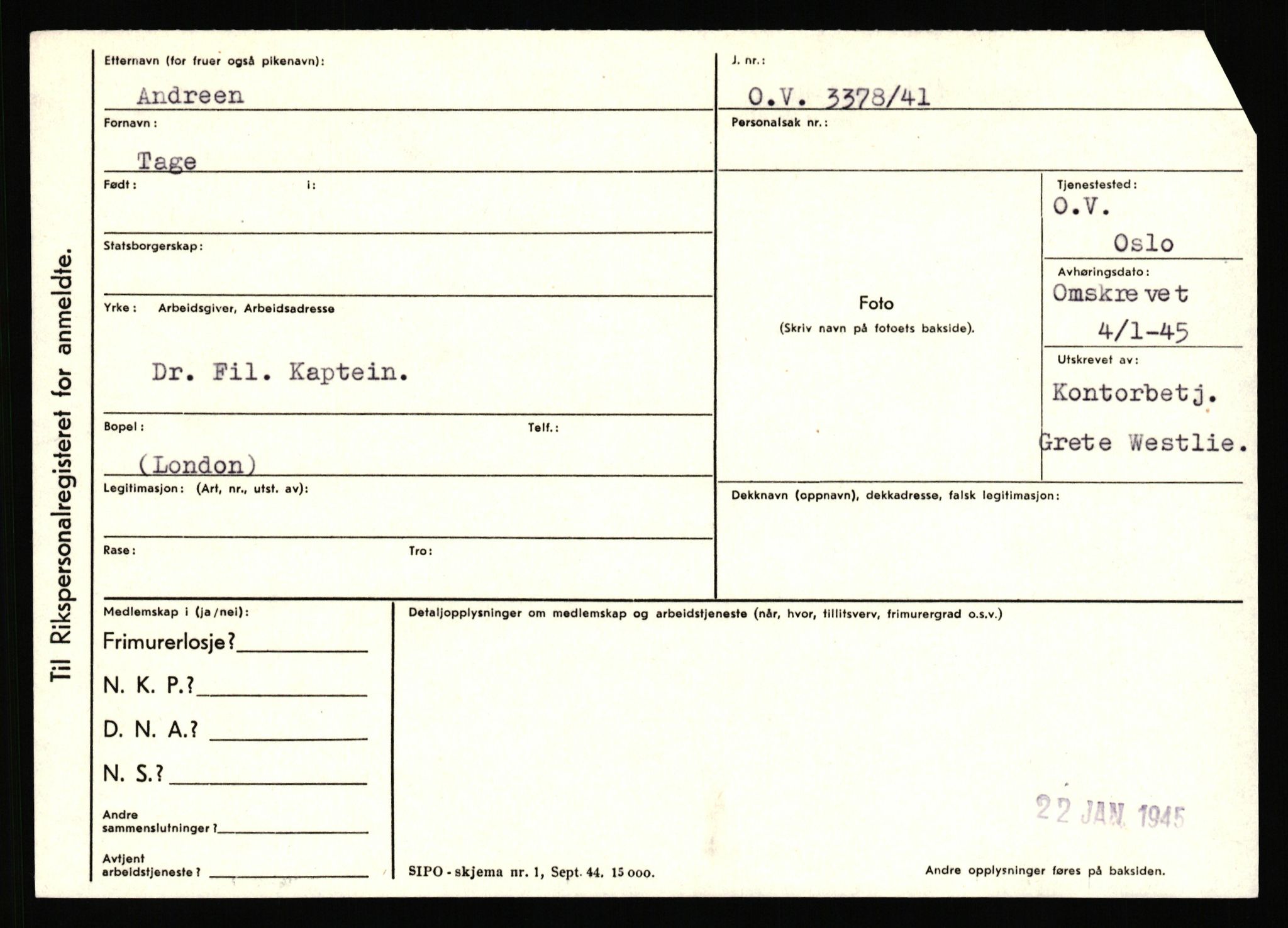 Statspolitiet - Hovedkontoret / Osloavdelingen, AV/RA-S-1329/C/Ca/L0001: Aabakken - Armann, 1943-1945, p. 3975