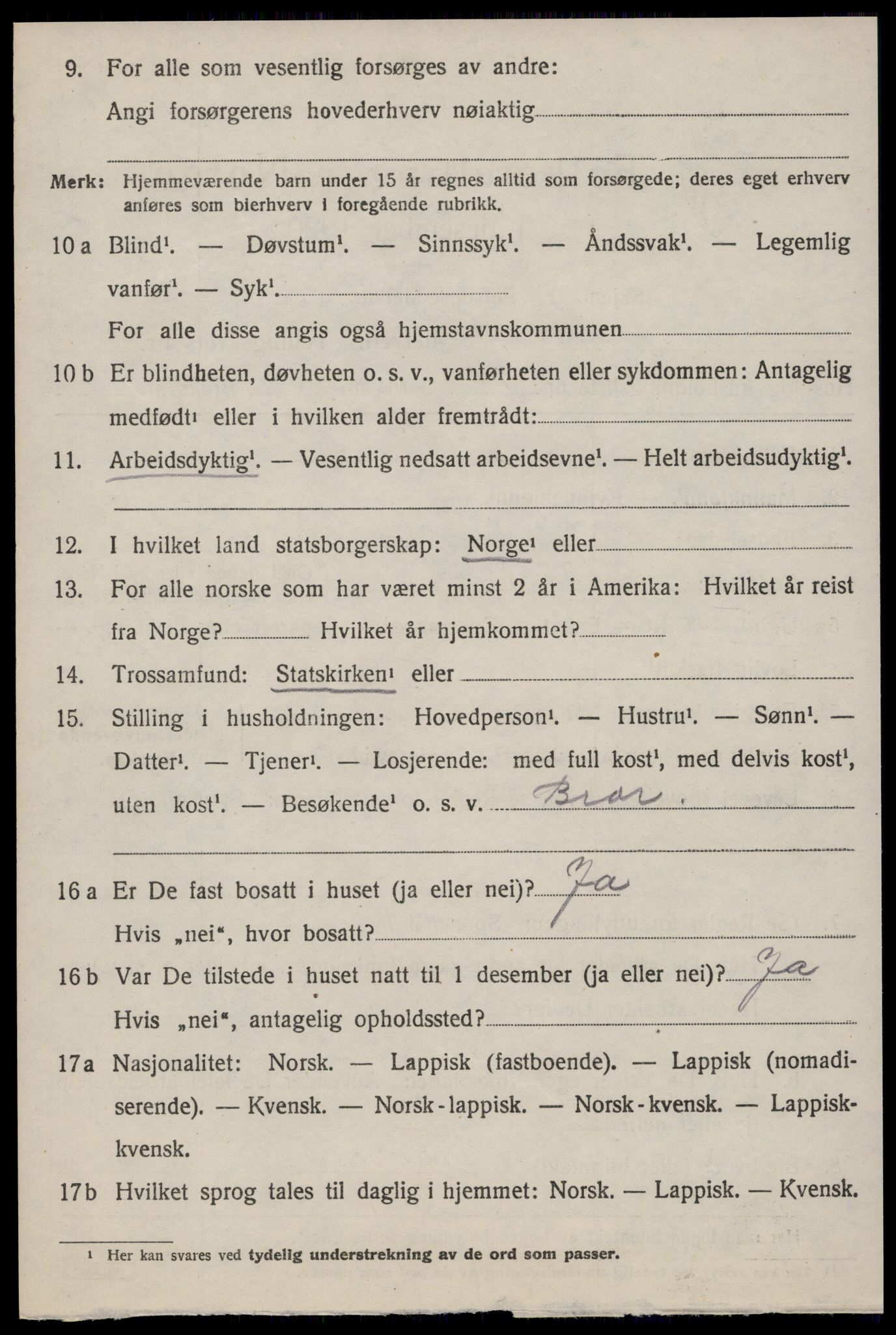 SAT, 1920 census for Stadsbygd, 1920, p. 1665