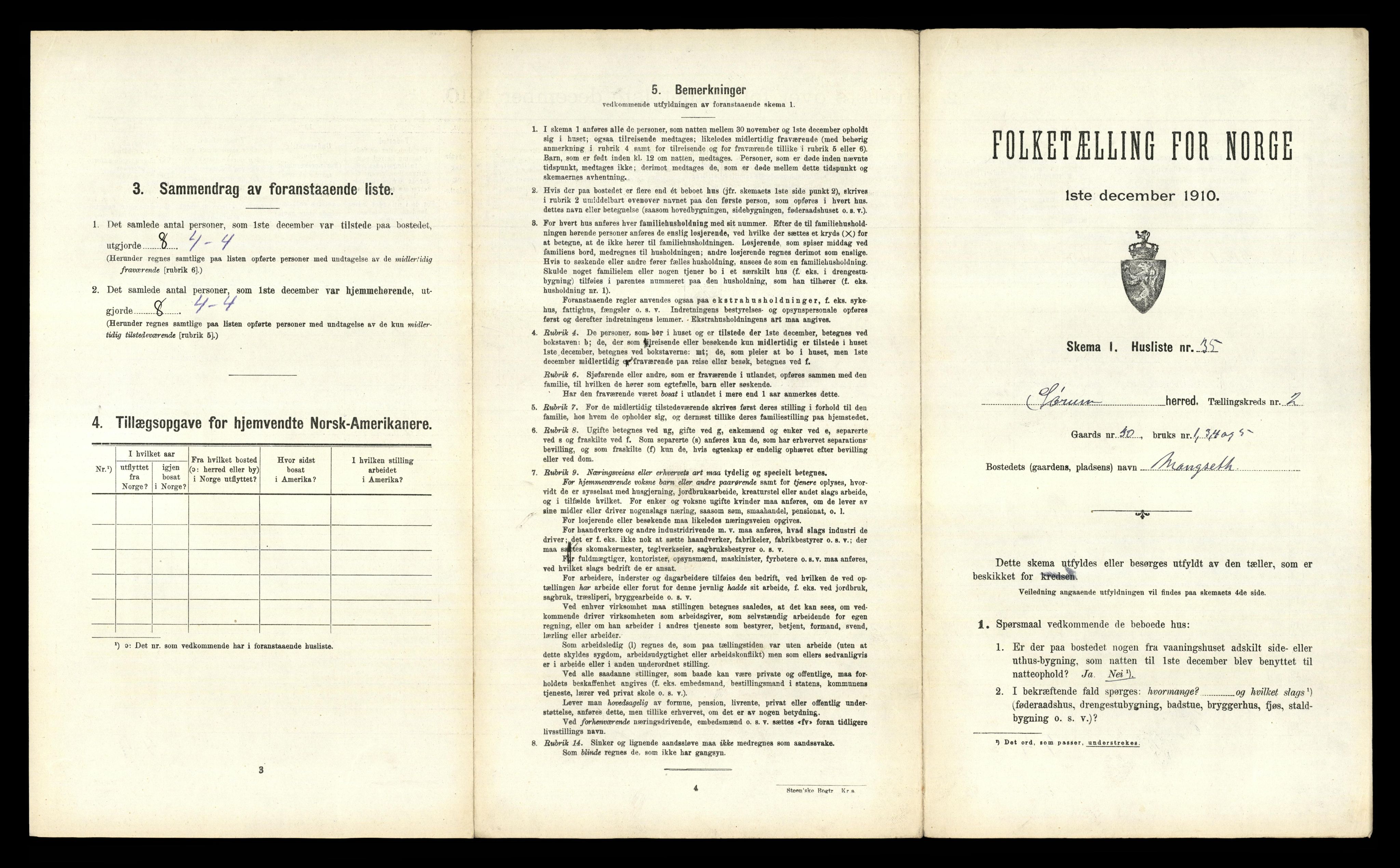 RA, 1910 census for Sørum, 1910, p. 195