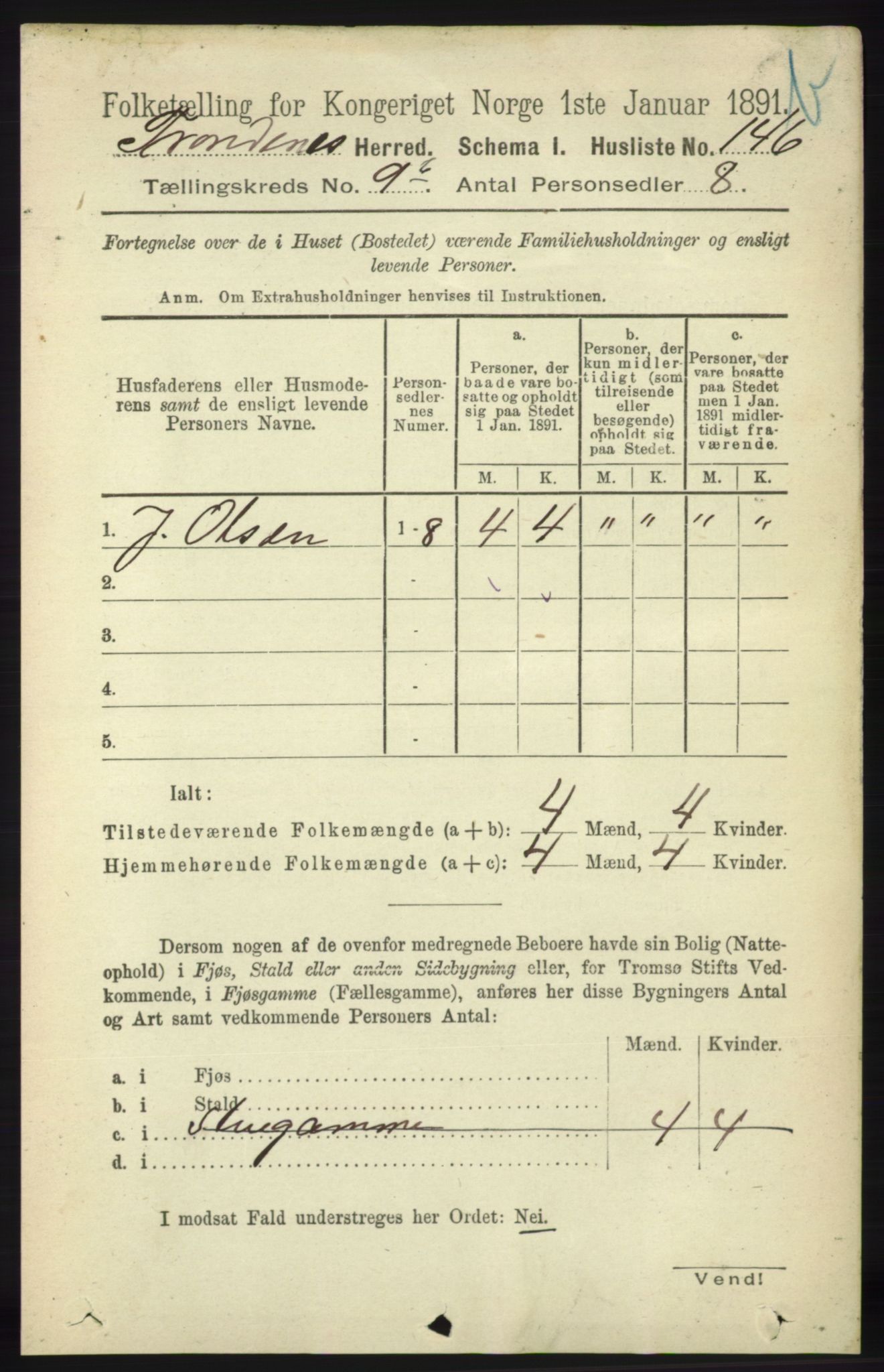 RA, 1891 census for 1914 Trondenes, 1891, p. 7201