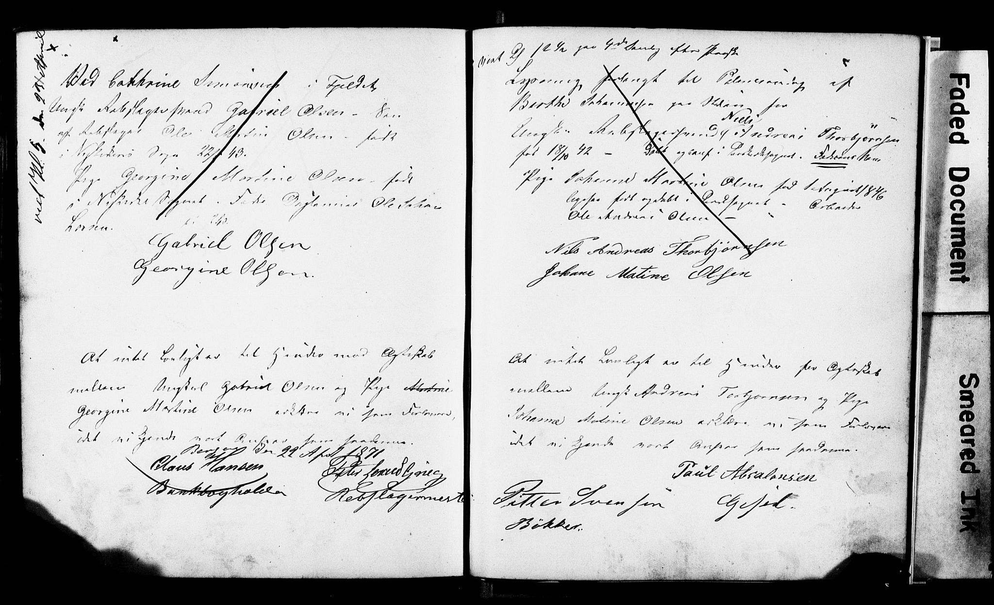 Korskirken sokneprestembete, AV/SAB-A-76101: Best man's statements no. II.5.3, 1865-1871, p. 219