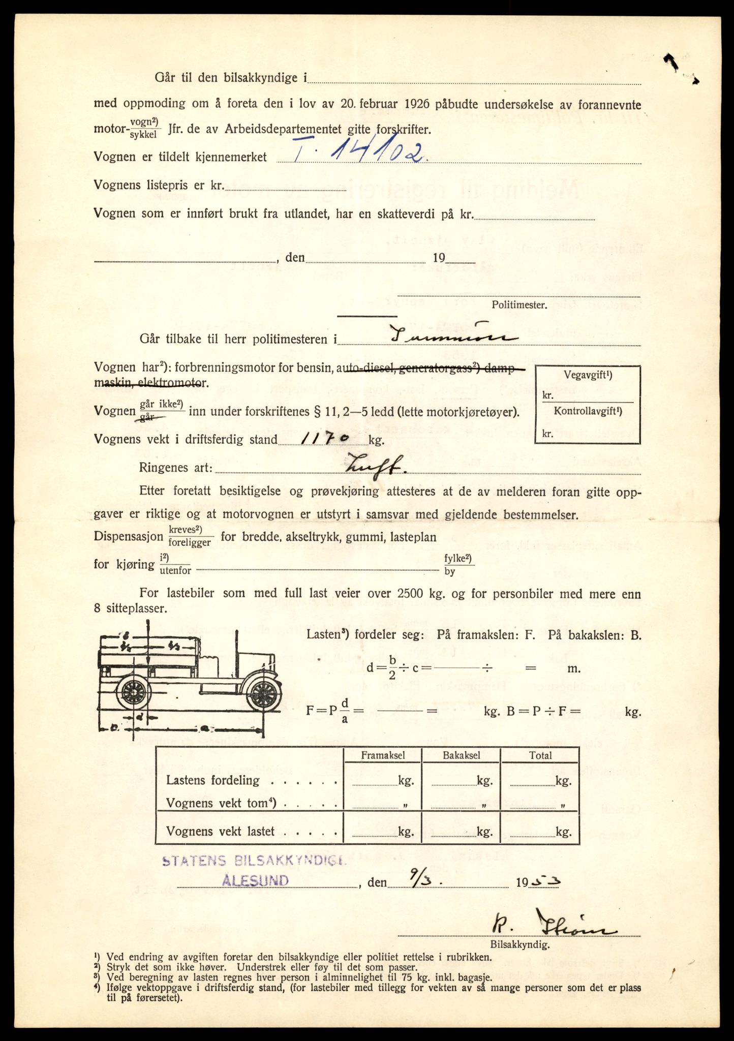 Møre og Romsdal vegkontor - Ålesund trafikkstasjon, AV/SAT-A-4099/F/Fe/L0043: Registreringskort for kjøretøy T 14080 - T 14204, 1927-1998, p. 582