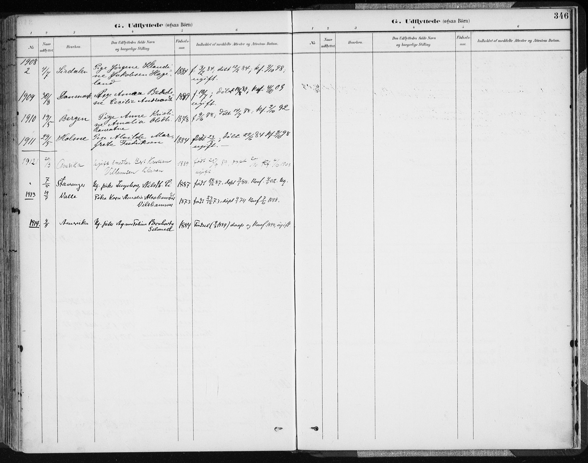 Lyngdal sokneprestkontor, AV/SAK-1111-0029/F/Fa/Fac/L0012: Parish register (official) no. A 12, 1894-1918, p. 346