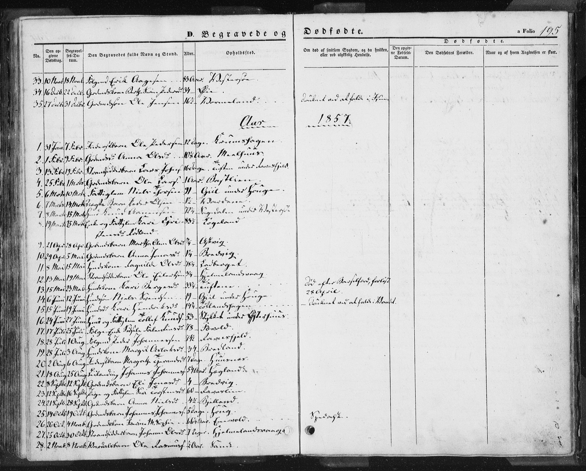 Hjelmeland sokneprestkontor, AV/SAST-A-101843/01/IV/L0009: Parish register (official) no. A 9, 1846-1860, p. 195