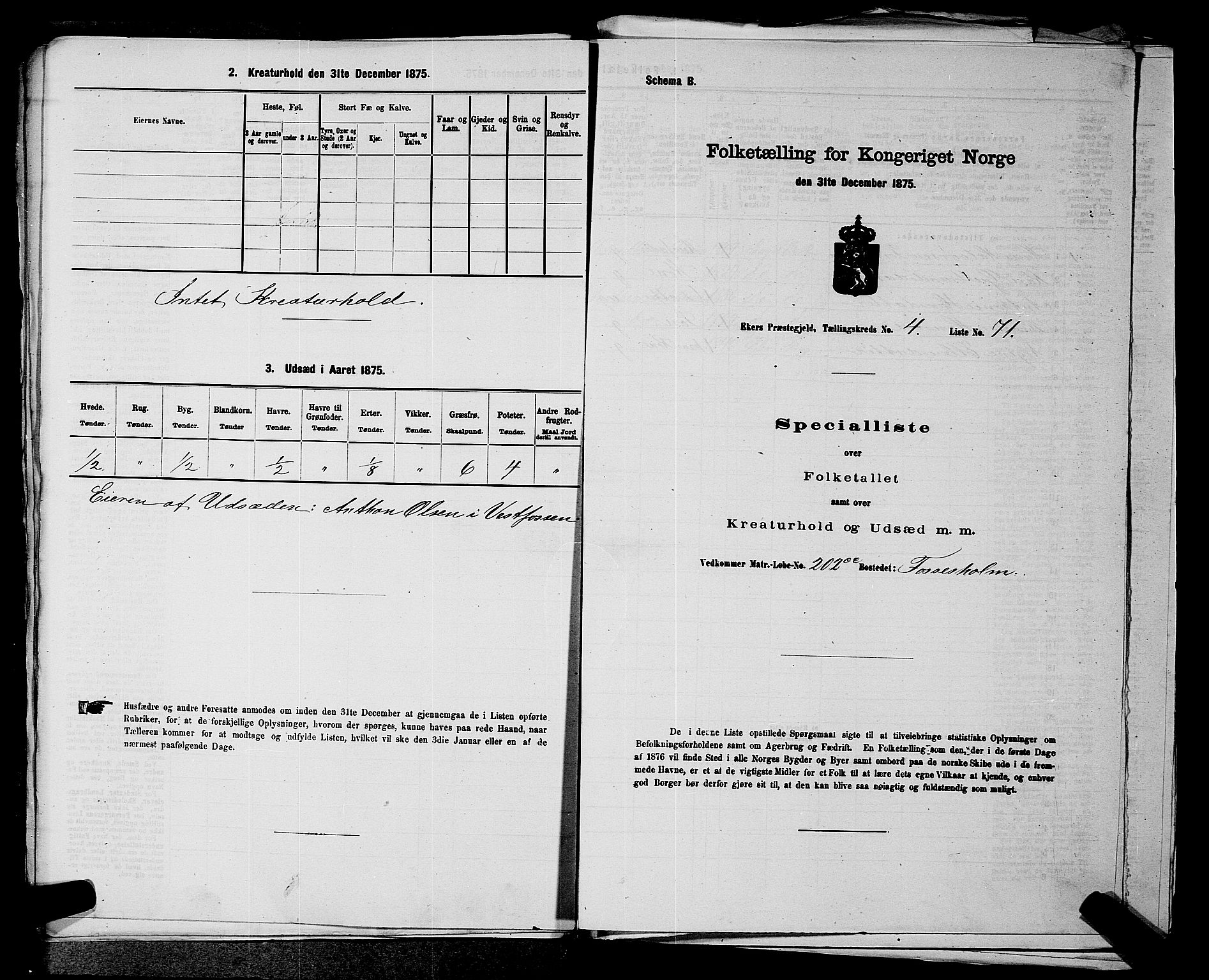 SAKO, 1875 census for 0624P Eiker, 1875, p. 863