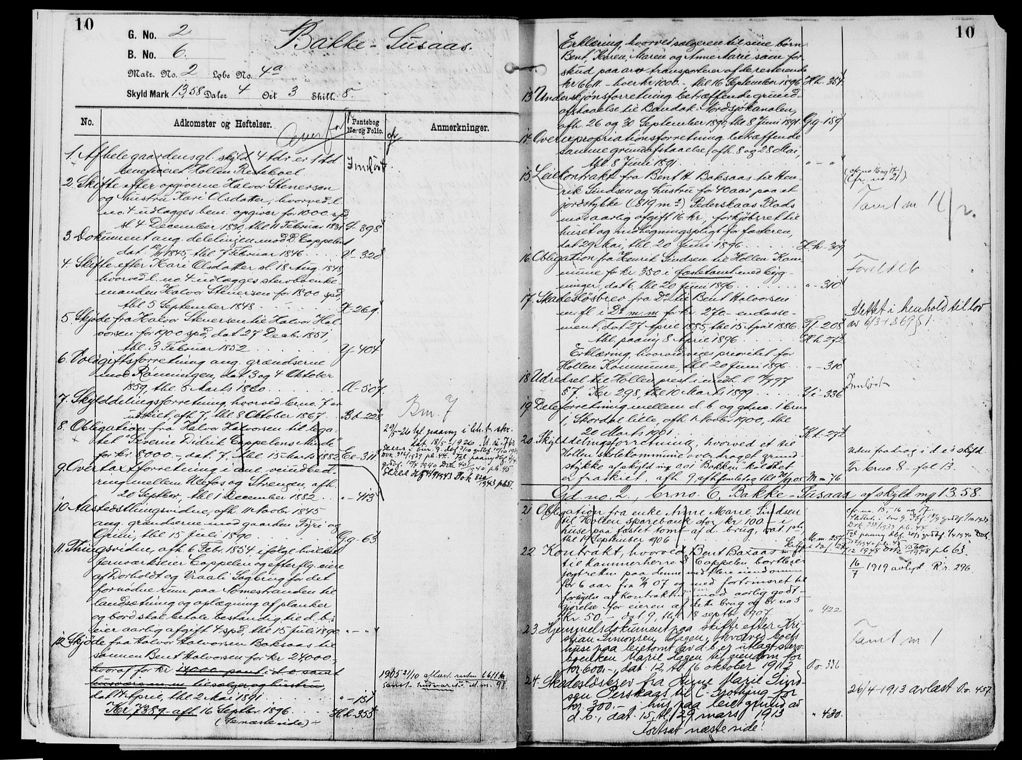 Nedre Telemark sorenskriveri, AV/SAKO-A-135/G/Gb/Gbg/L0001: Mortgage register no. VII 1, p. 10