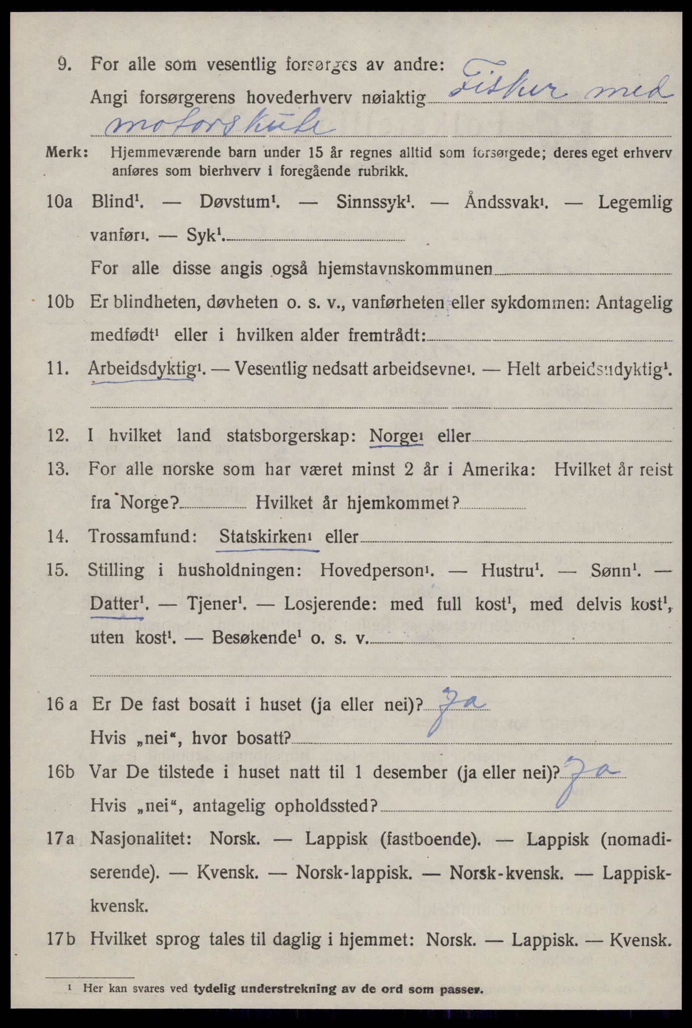 SAT, 1920 census for Jøssund, 1920, p. 3747