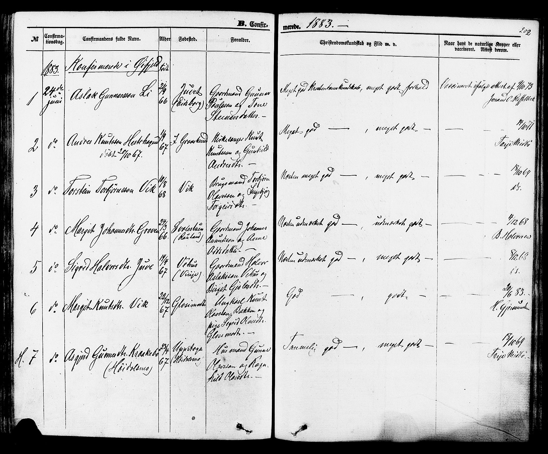 Rauland kirkebøker, AV/SAKO-A-292/F/Fa/L0003: Parish register (official) no. I 3, 1859-1886, p. 202