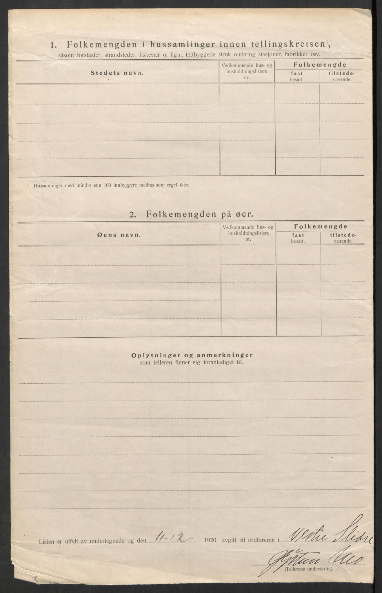 SAH, 1920 census for Vestre Slidre, 1920, p. 35