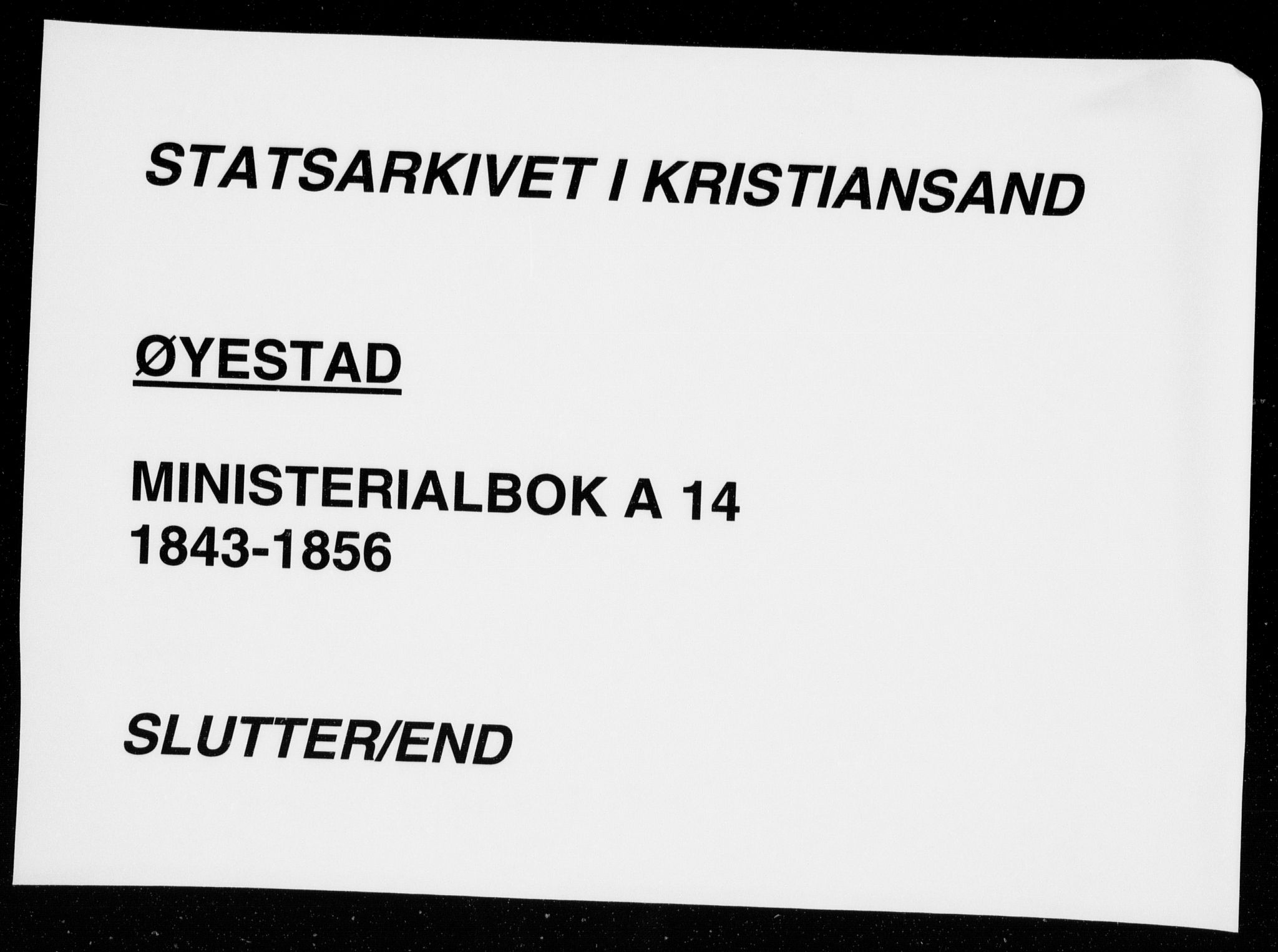 Øyestad sokneprestkontor, AV/SAK-1111-0049/F/Fa/L0014: Parish register (official) no. A 14, 1843-1856, p. 507