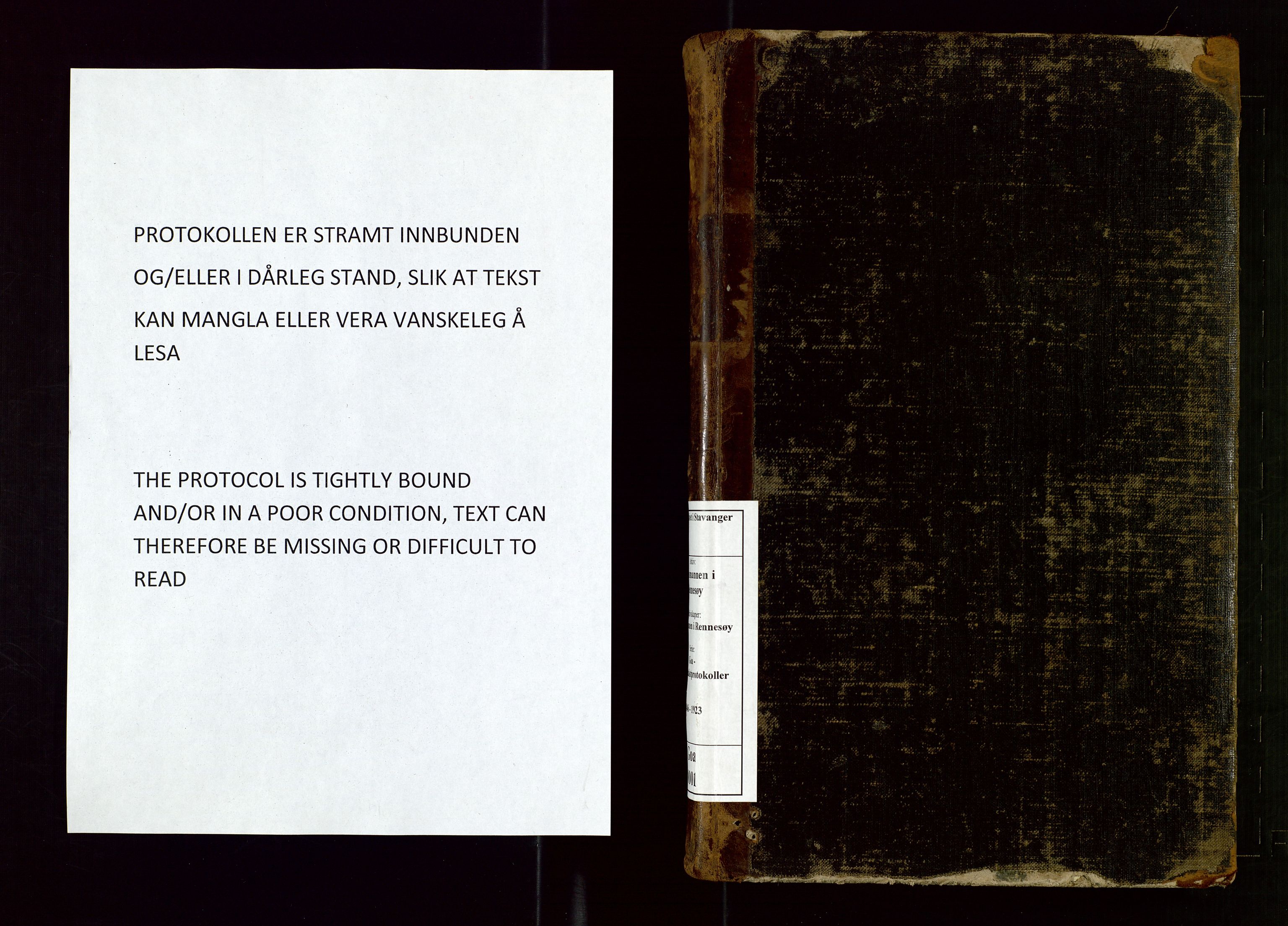 Rennesøy lensmannskontor, AV/SAST-A-100165/Goa/L0001: "Brandtaxations-Protocol for Rennesøe Thinglag", 1846-1923