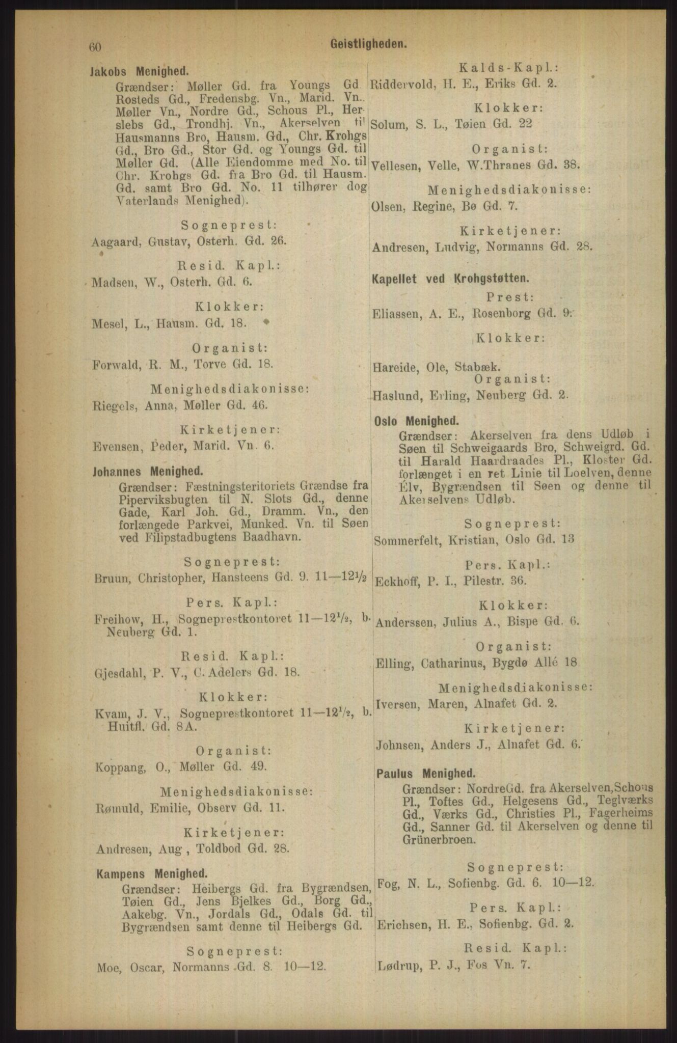 Kristiania/Oslo adressebok, PUBL/-, 1911, p. 60