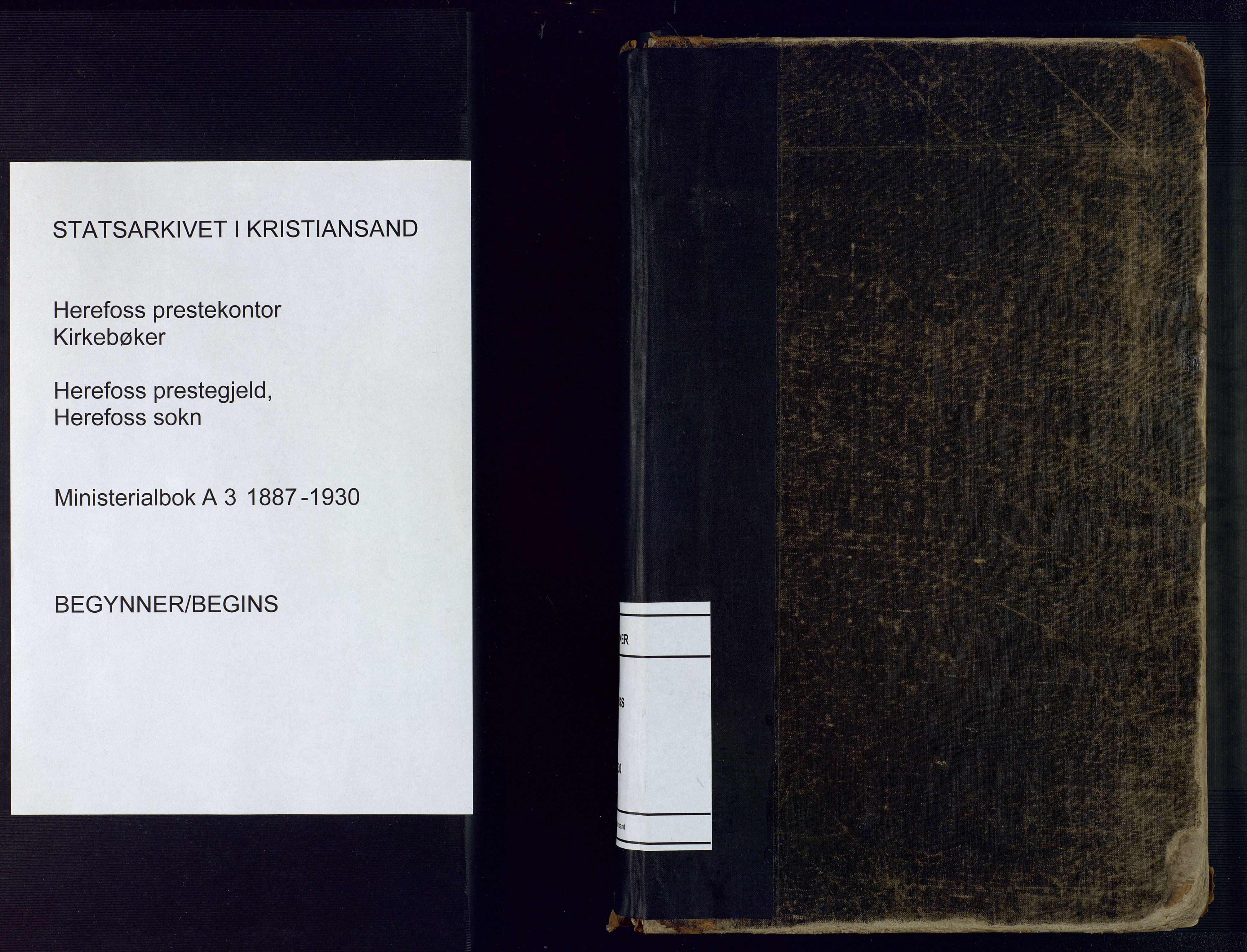 Herefoss sokneprestkontor, SAK/1111-0019/F/Fa/Faa/L0003: Parish register (official) no. A 3, 1887-1930