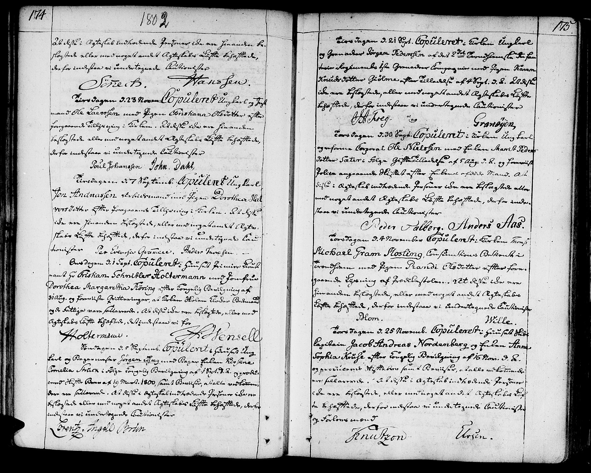 Ministerialprotokoller, klokkerbøker og fødselsregistre - Sør-Trøndelag, SAT/A-1456/602/L0105: Parish register (official) no. 602A03, 1774-1814, p. 174-175
