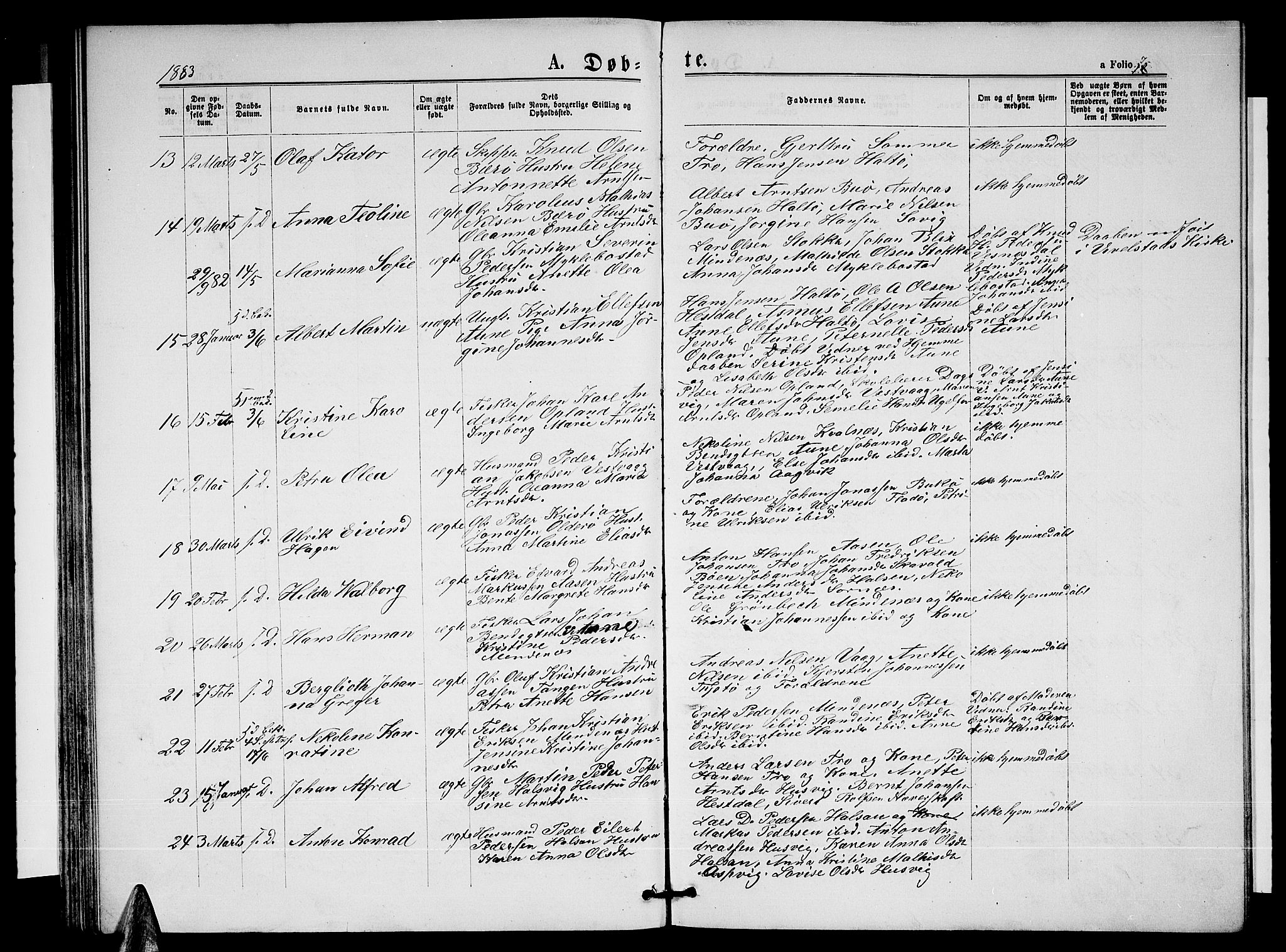 Ministerialprotokoller, klokkerbøker og fødselsregistre - Nordland, AV/SAT-A-1459/817/L0267: Parish register (copy) no. 817C02, 1870-1883, p. 70