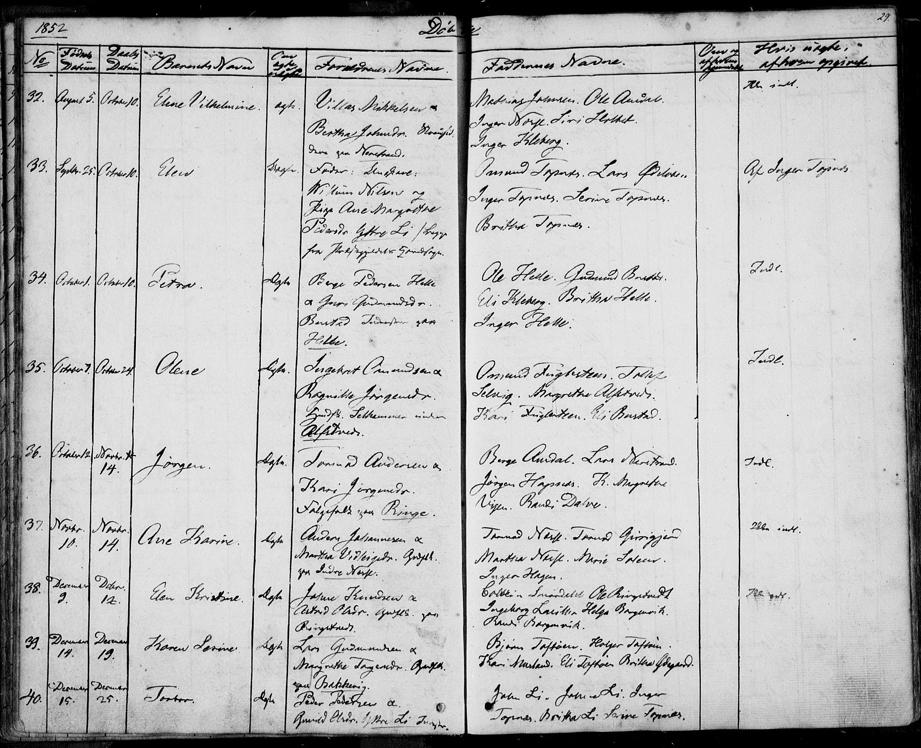 Nedstrand sokneprestkontor, SAST/A-101841/01/IV: Parish register (official) no. A 8, 1839-1860, p. 29