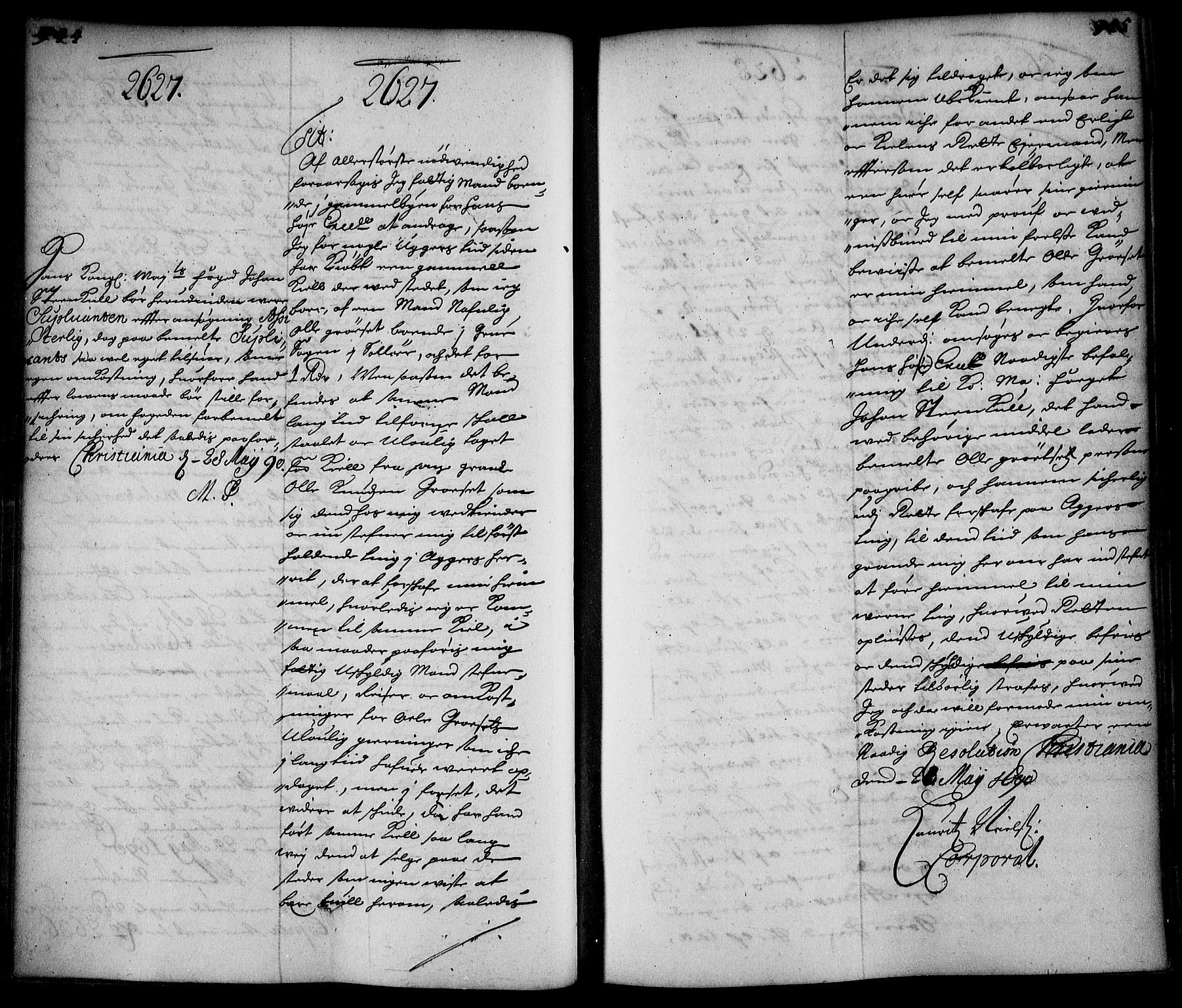 Stattholderembetet 1572-1771, AV/RA-EA-2870/Ae/L0007: Supplikasjons- og resolusjonsprotokoll, 1689-1691, p. 944-945