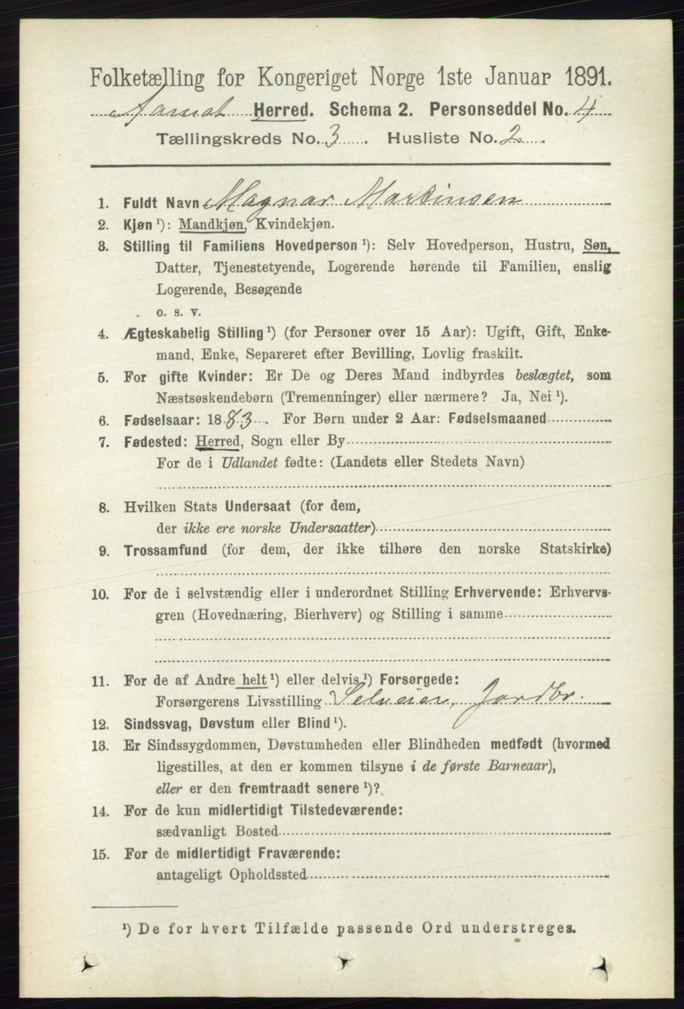 RA, 1891 census for 0429 Åmot, 1891, p. 1506