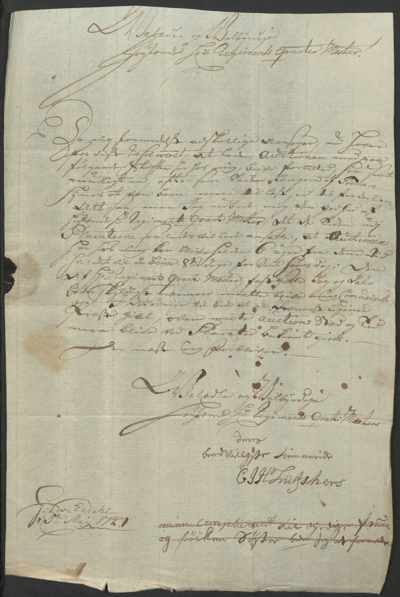 Forsvaret, Generalauditøren, RA/RAFA-1772/F/Fj/Fja/L0036: --, 1731-1822, p. 437