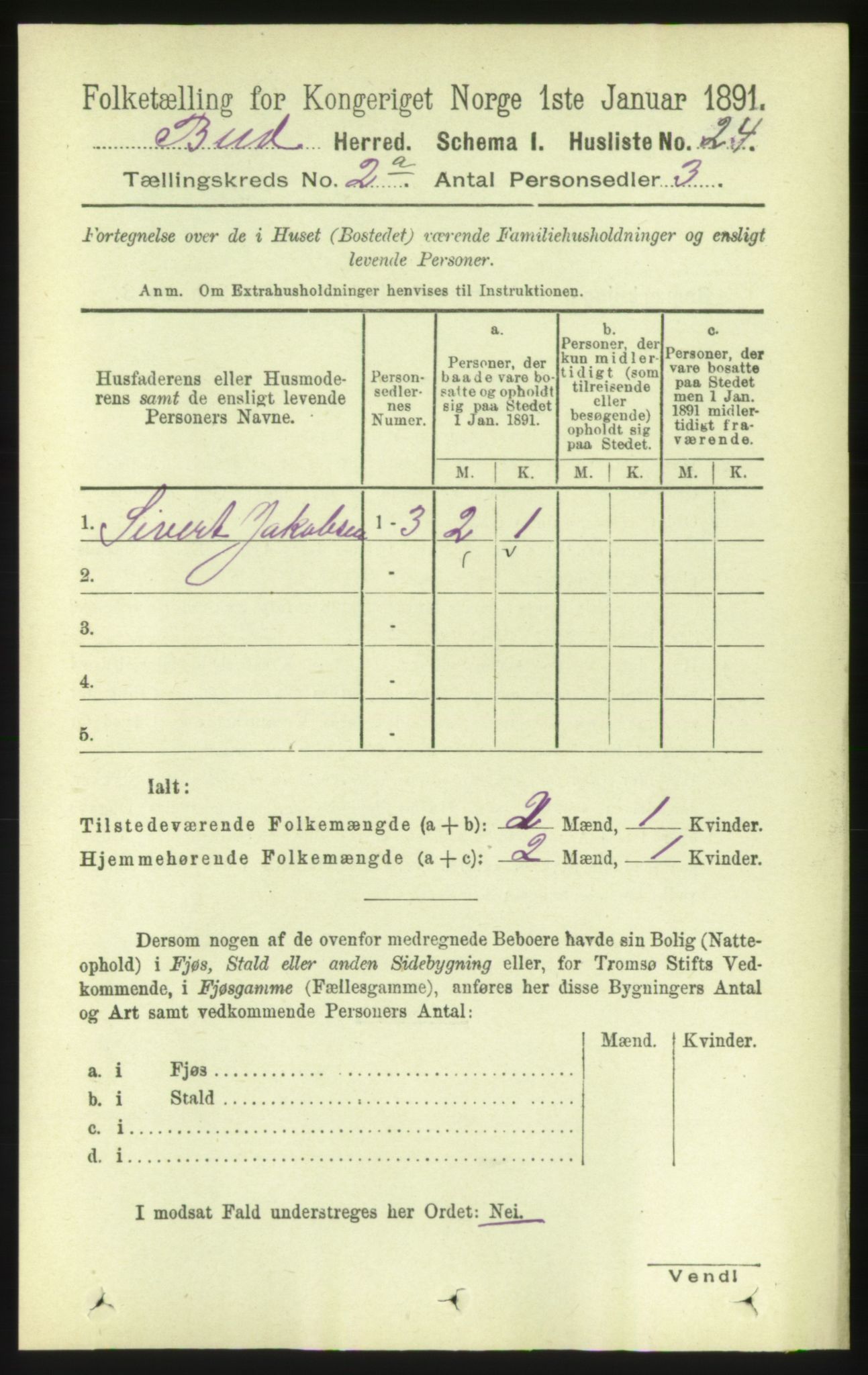 RA, 1891 census for 1549 Bud, 1891, p. 673