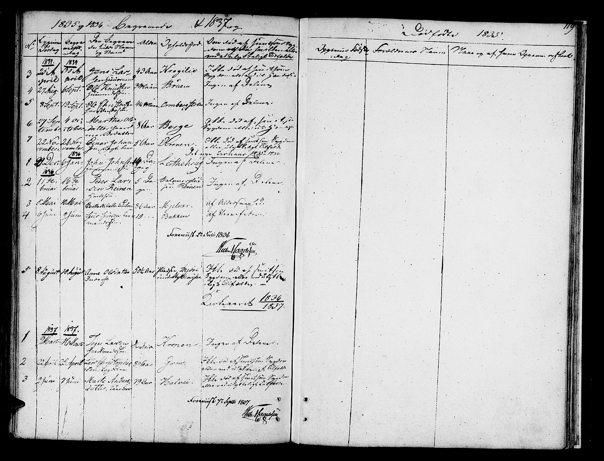 Jostedal sokneprestembete, SAB/A-80601/H/Haa/Haaa/L0003: Parish register (official) no. A 3, 1807-1837, p. 119