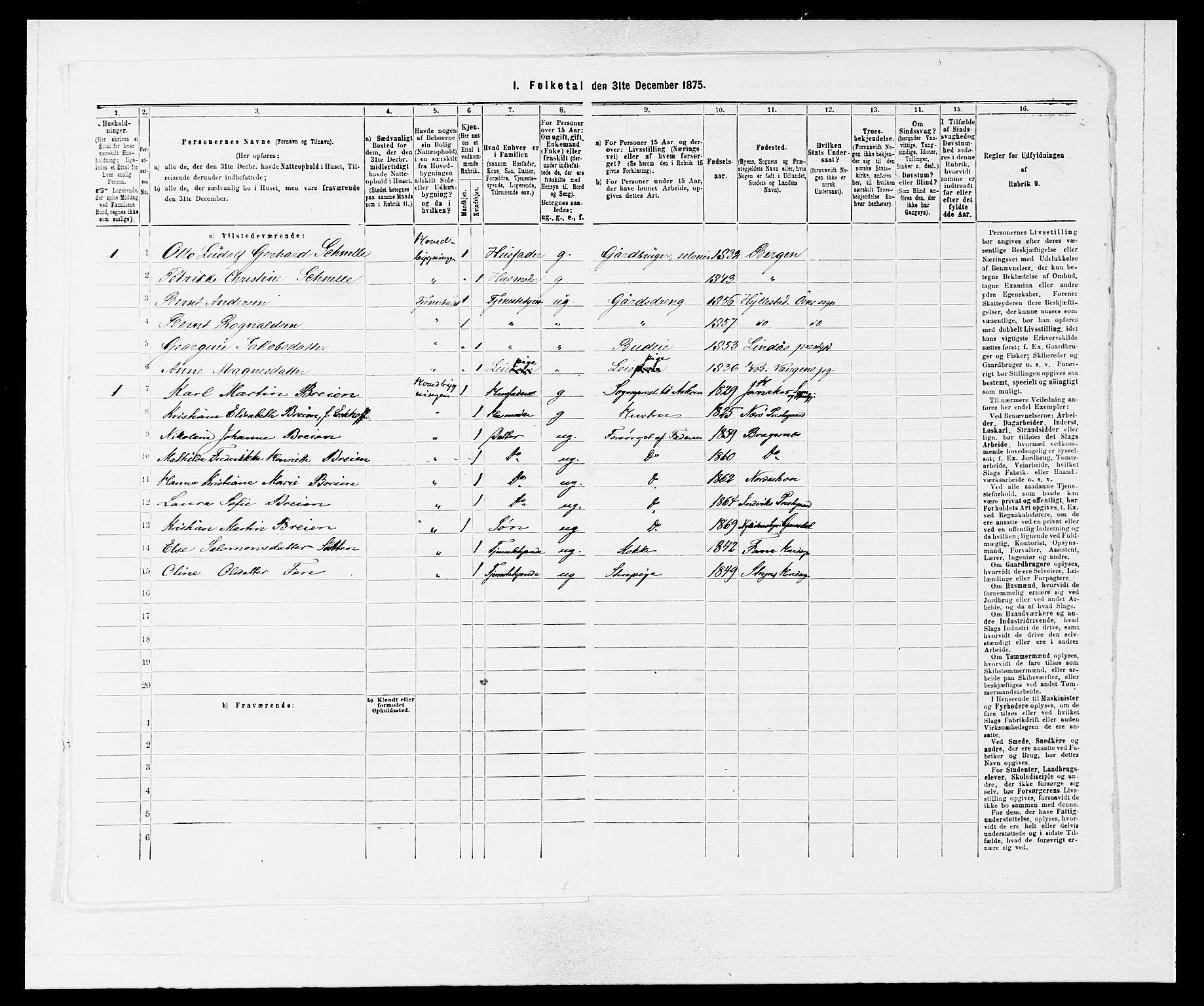 SAB, 1875 census for 1247P Askøy, 1875, p. 1263