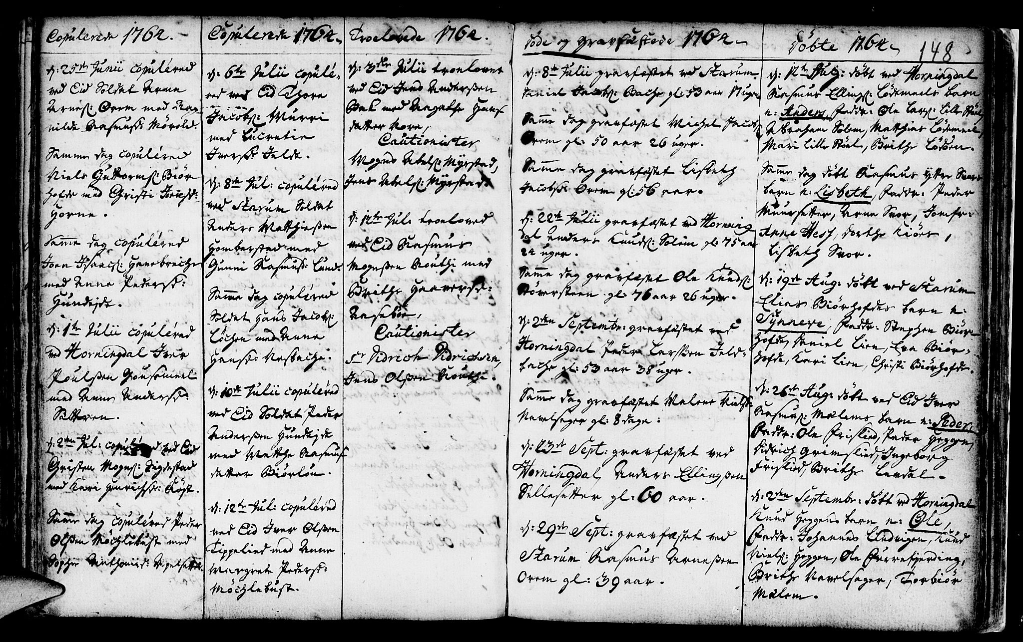 Eid sokneprestembete, AV/SAB-A-82301/H/Haa/Haaa/L0002: Parish register (official) no. A 2, 1741-1769, p. 148