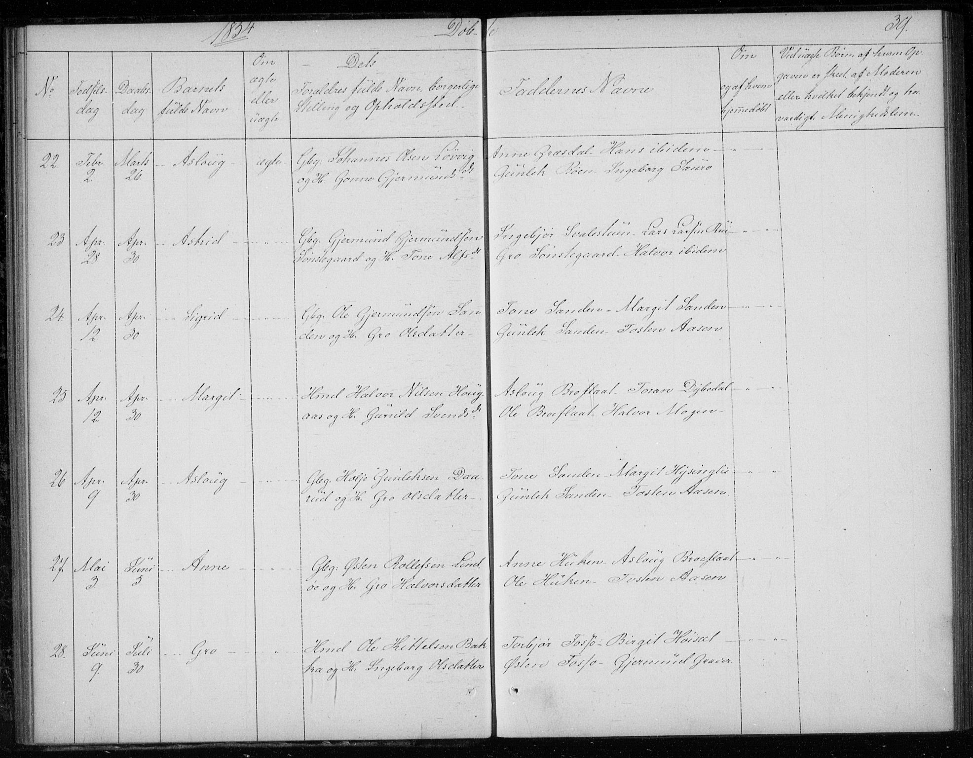 Gransherad kirkebøker, SAKO/A-267/F/Fb/L0003: Parish register (official) no. II 3, 1844-1859, p. 39