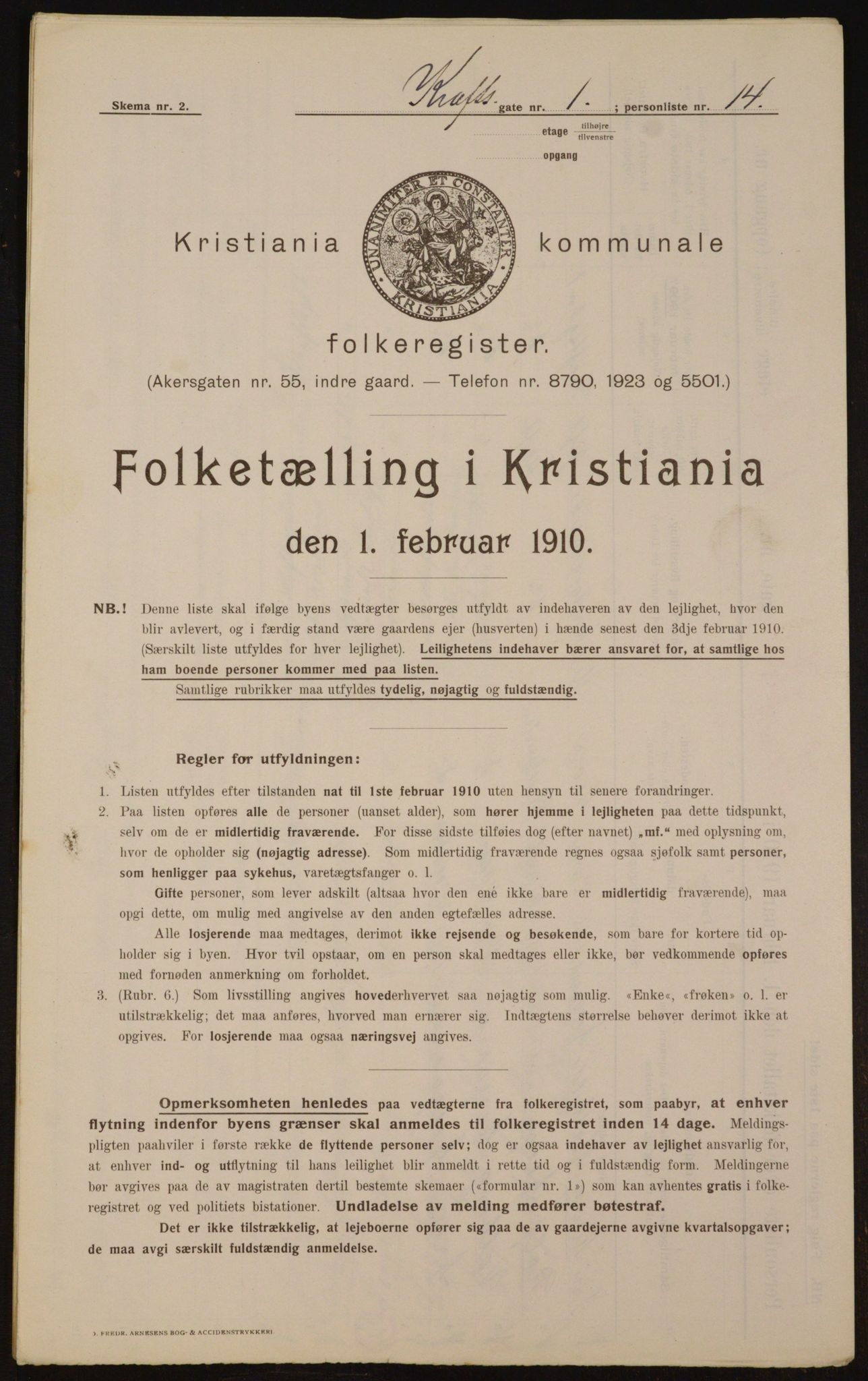 OBA, Municipal Census 1910 for Kristiania, 1910, p. 52320