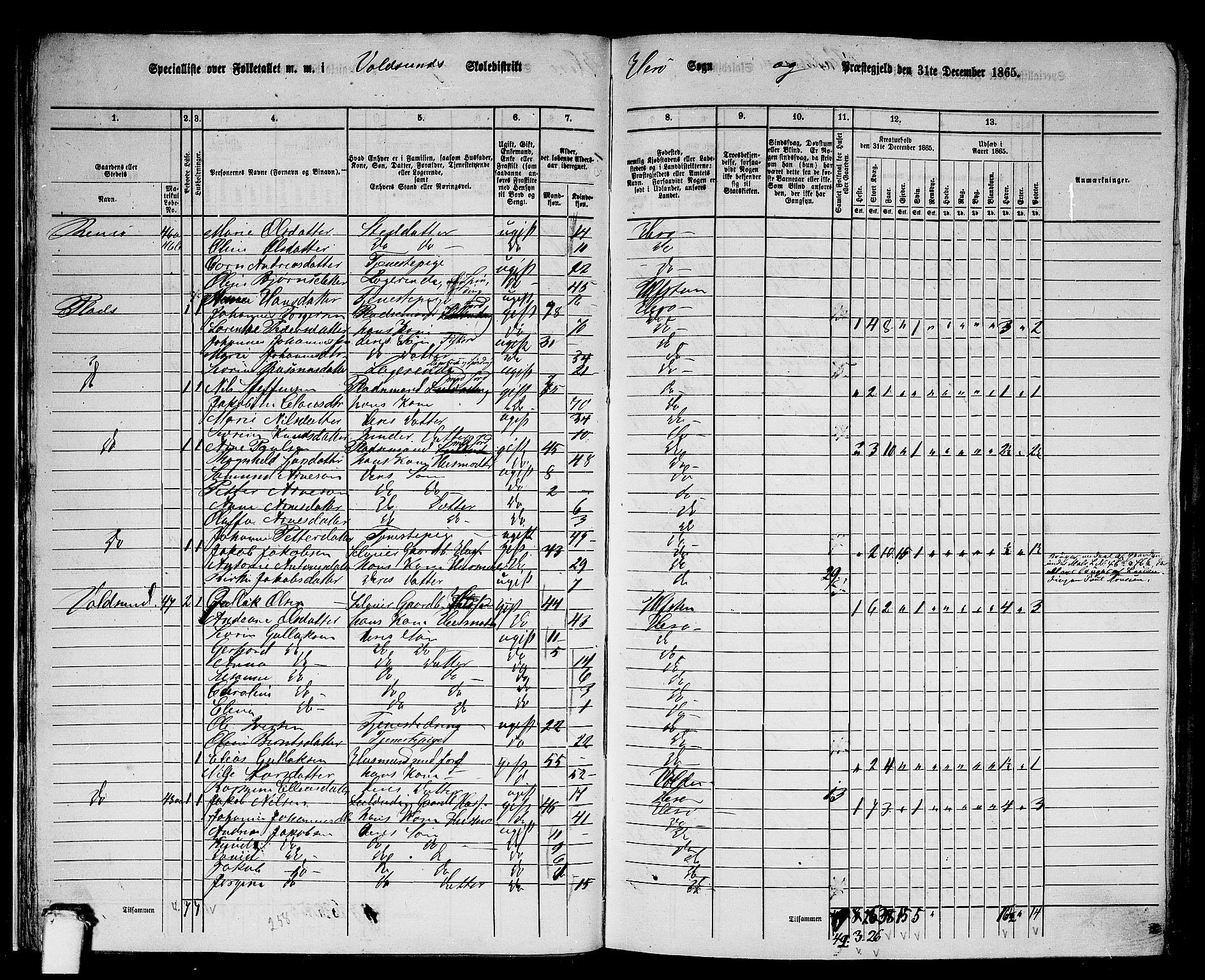 RA, 1865 census for Herøy, 1865, p. 33