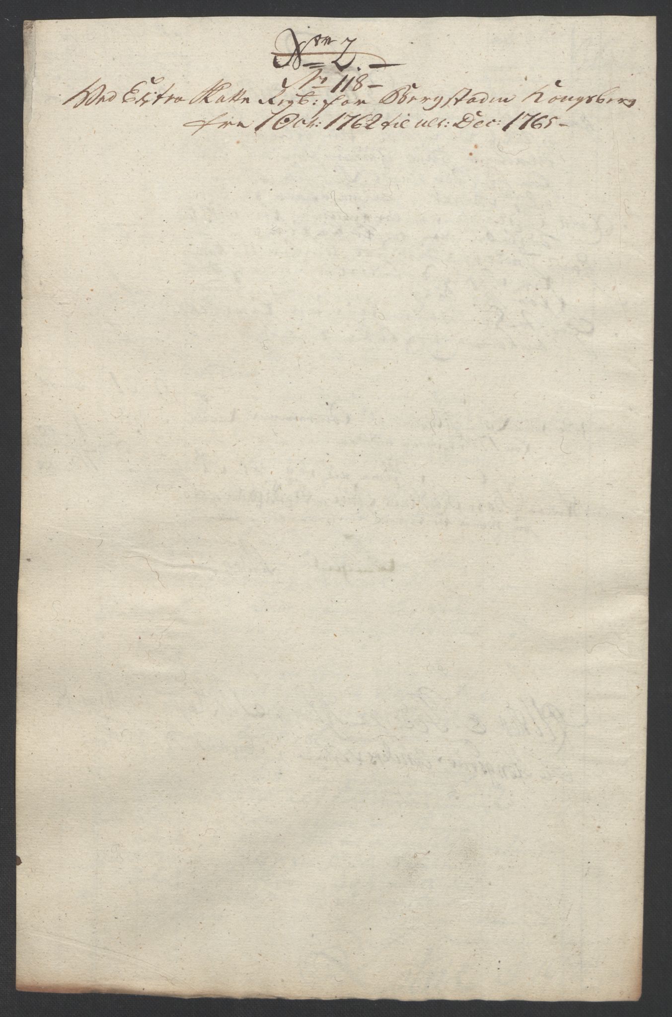 Rentekammeret inntil 1814, Reviderte regnskaper, Bergverksregnskaper, AV/RA-EA-3222/R/Rc/Rca/L0843: Ekstraskatt, 1762-1765, p. 609