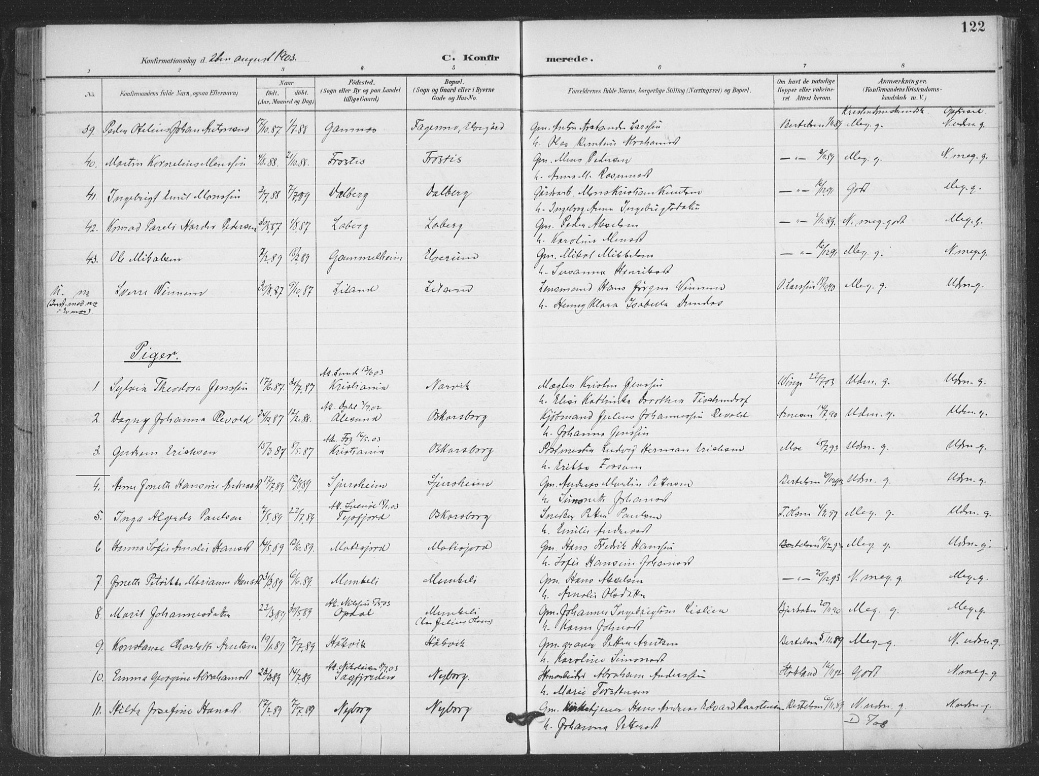 Ministerialprotokoller, klokkerbøker og fødselsregistre - Nordland, AV/SAT-A-1459/866/L0939: Parish register (official) no. 866A02, 1894-1906, p. 122