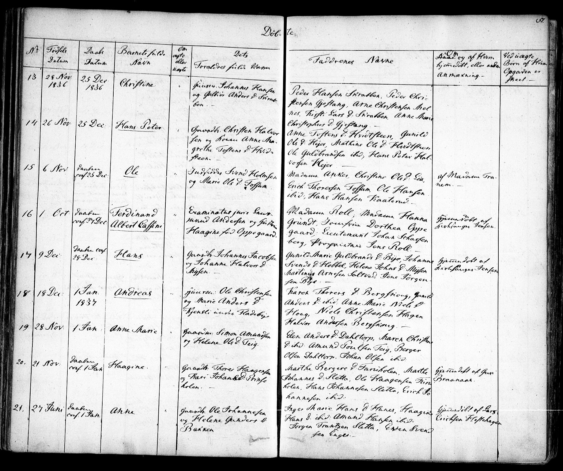 Enebakk prestekontor Kirkebøker, AV/SAO-A-10171c/F/Fa/L0009: Parish register (official) no. I 9, 1832-1861, p. 57