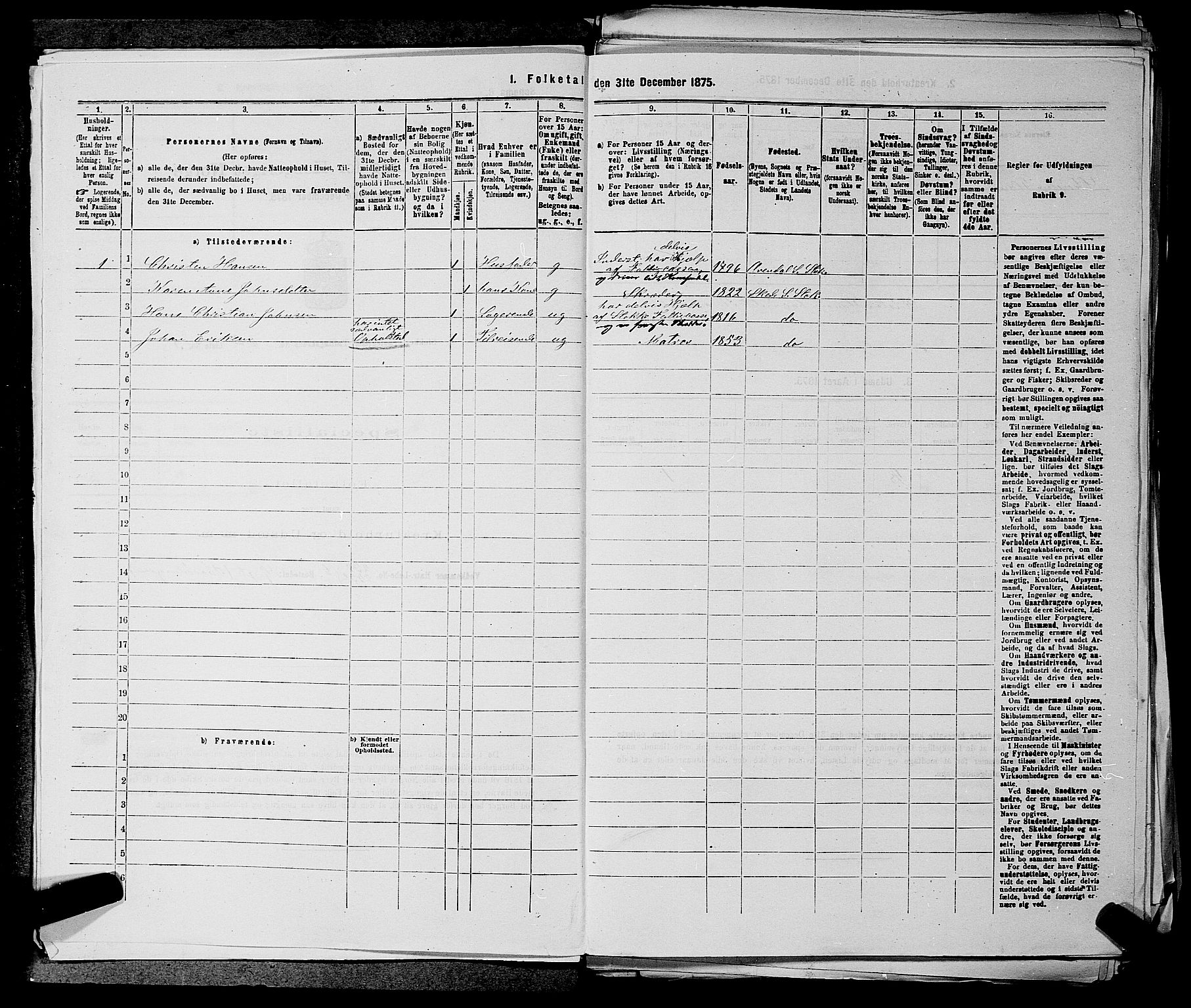 SAKO, 1875 census for 0720P Stokke, 1875, p. 1253